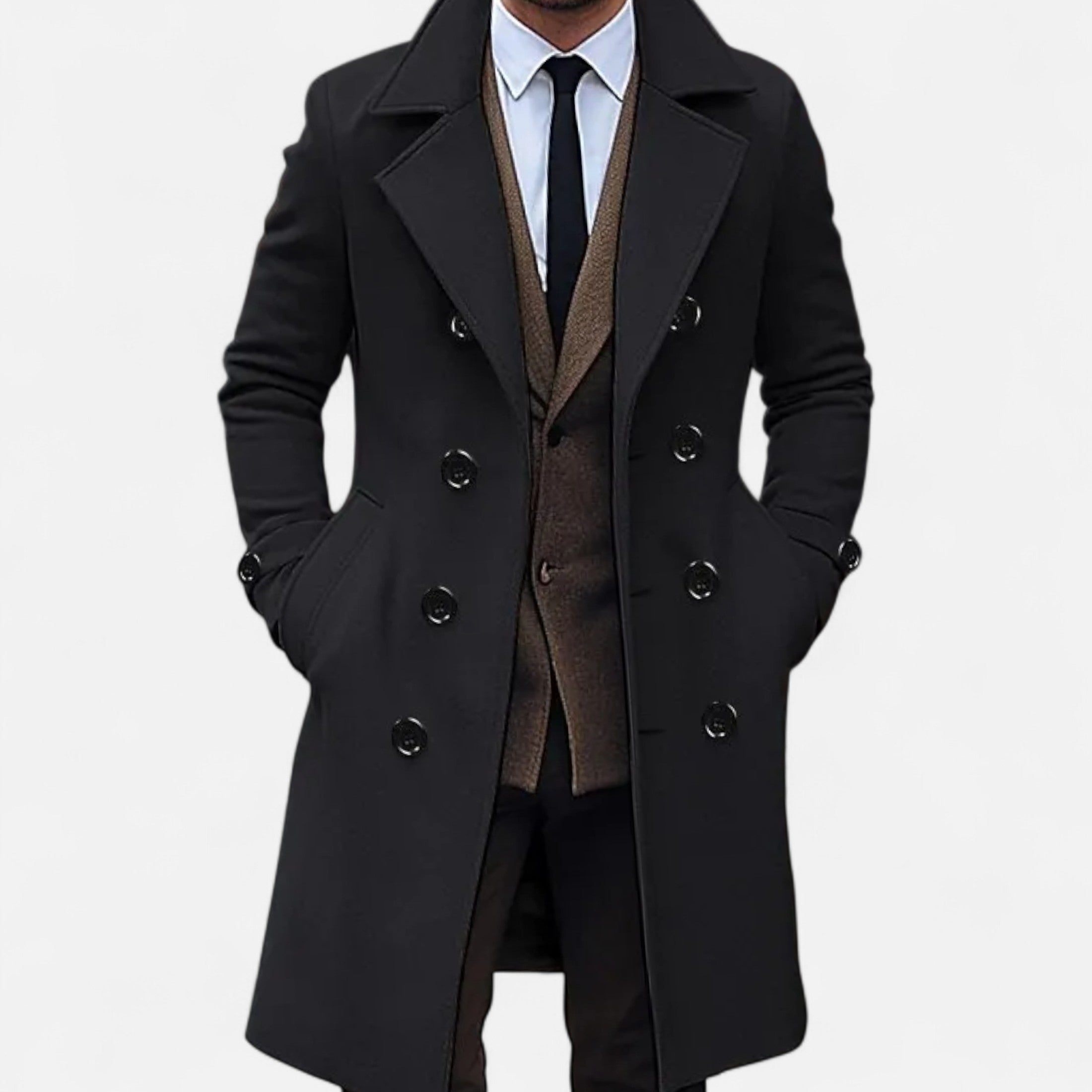 Abrigo Hombre Invierno Doble Botonadura