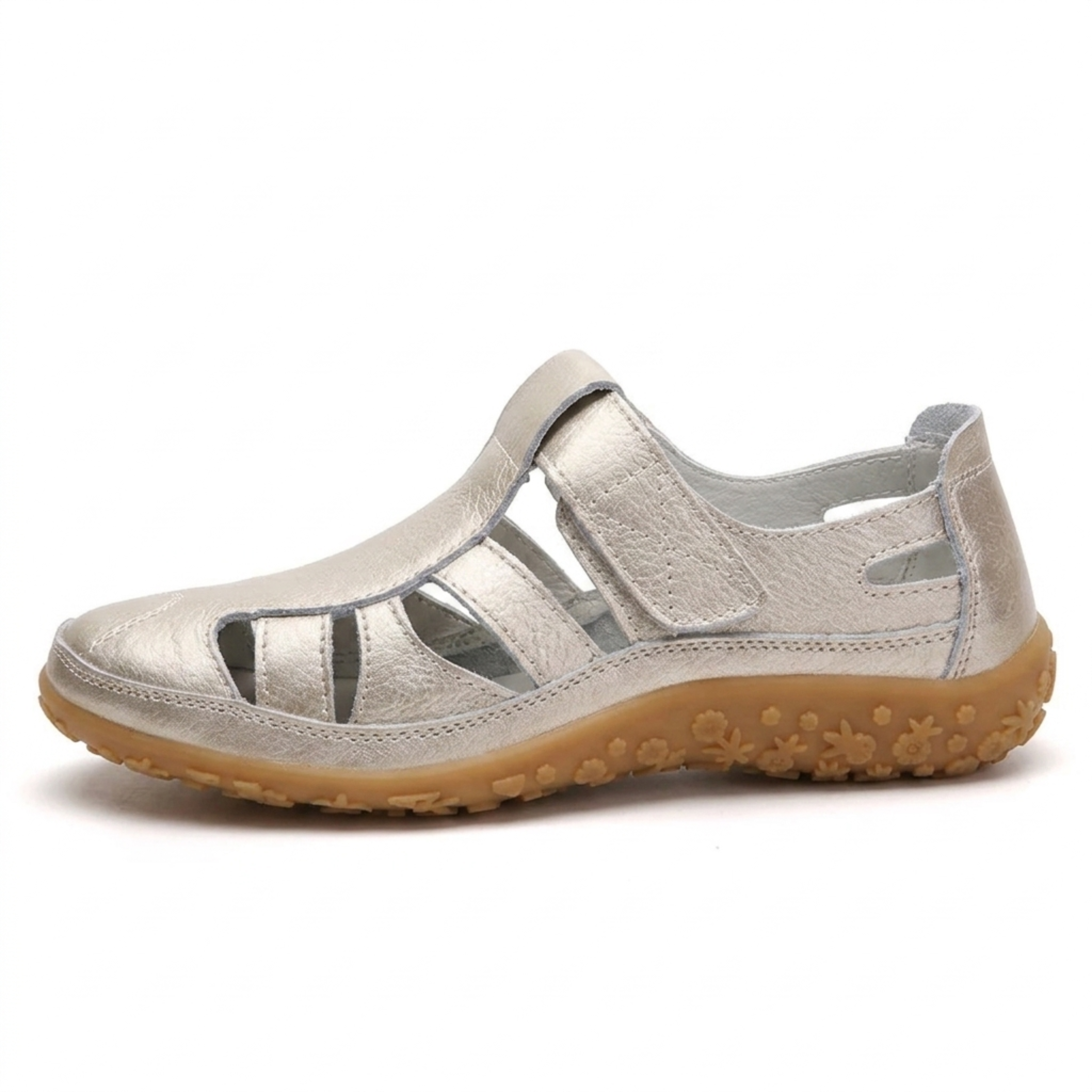 Sandalias romanas mujer — cuero con suela flexible para diario