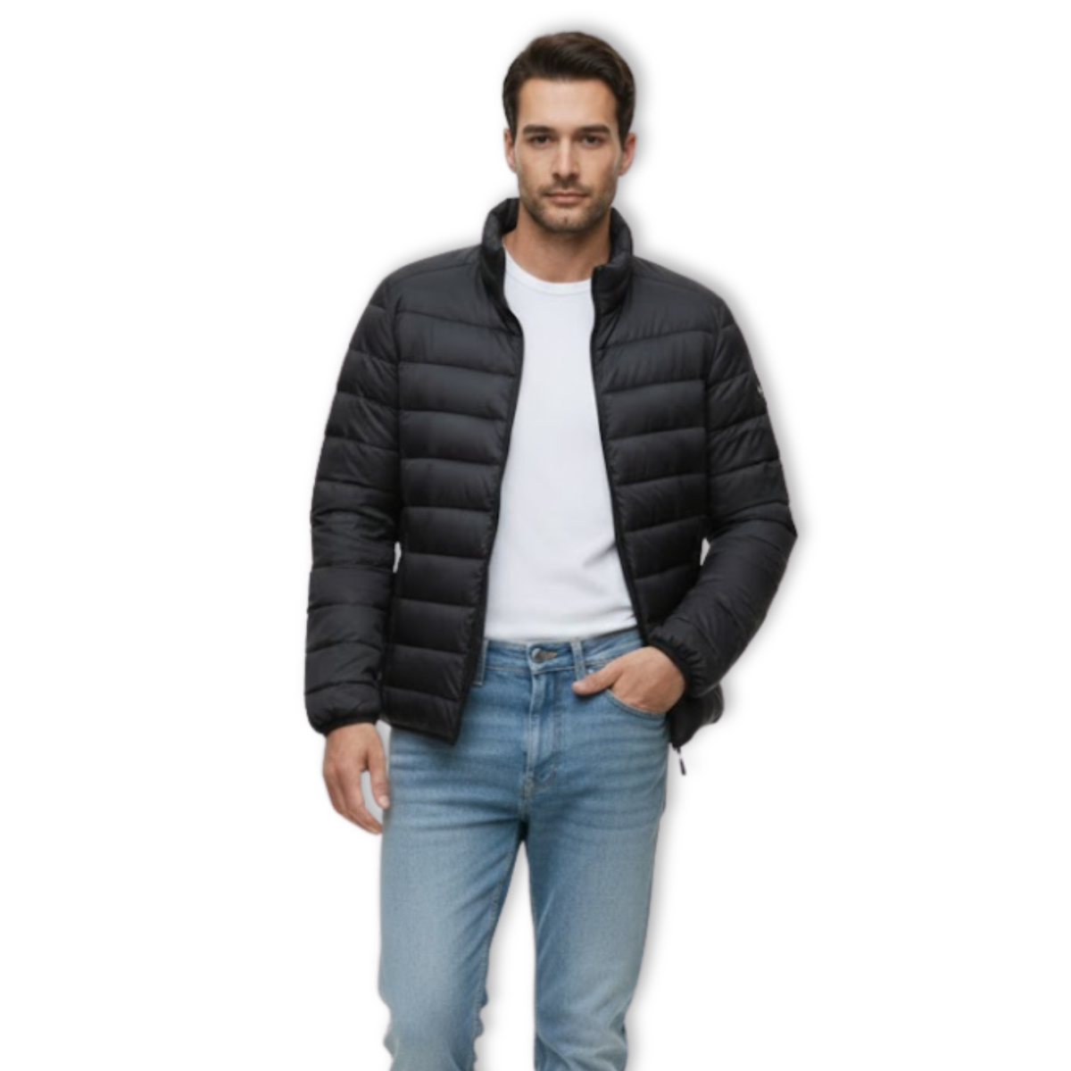 Chaqueta de Plumón Ultraligera para Hombre Impermeable y Plegable