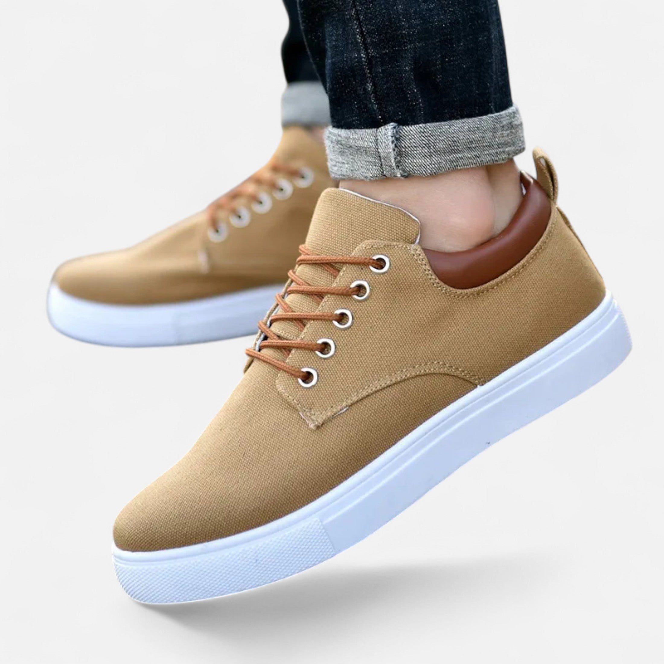 Zapatillas Hombre Invierno Lona con Suela Blanca