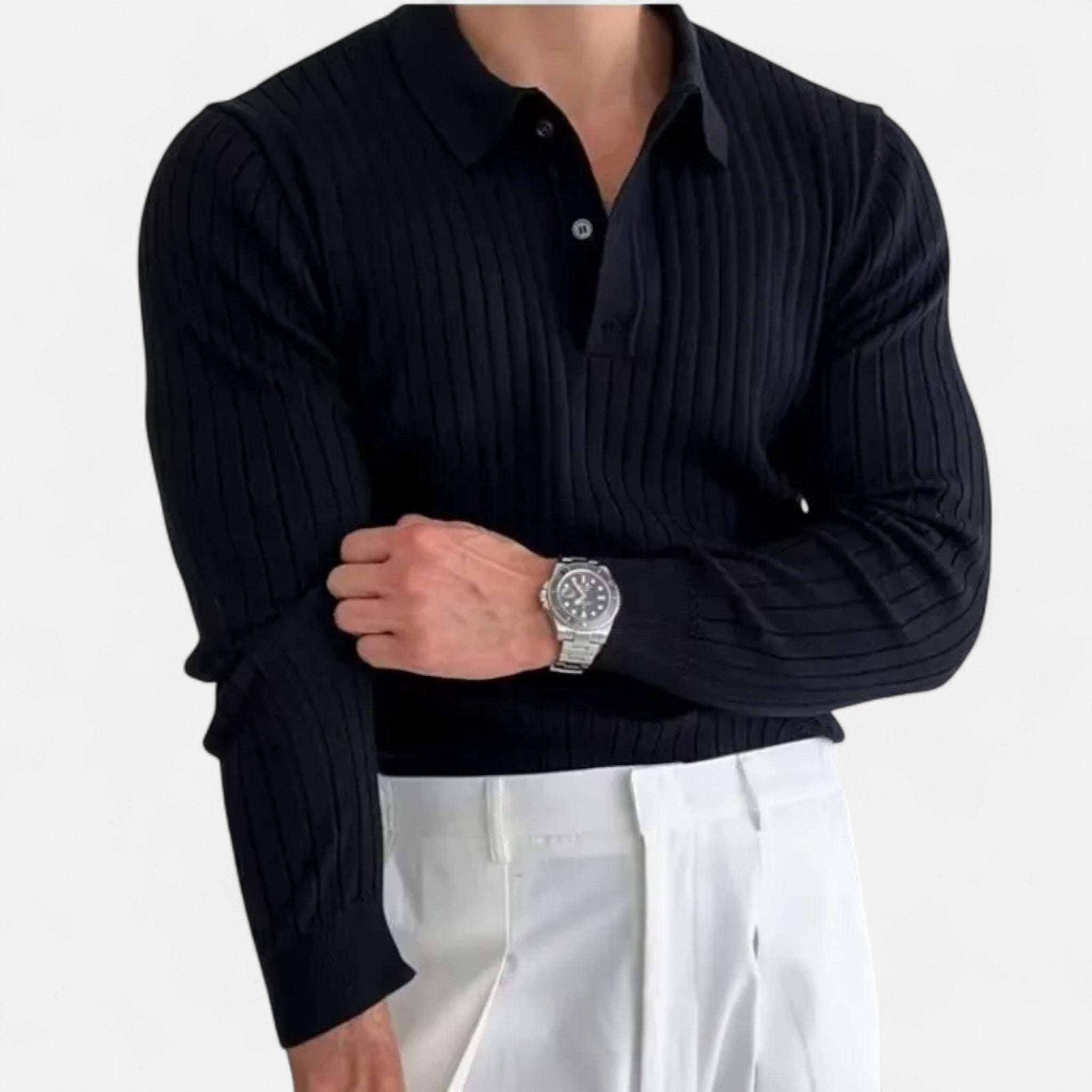 Camisa Polo Hombre Elegancia Clásica en Punto Ligero