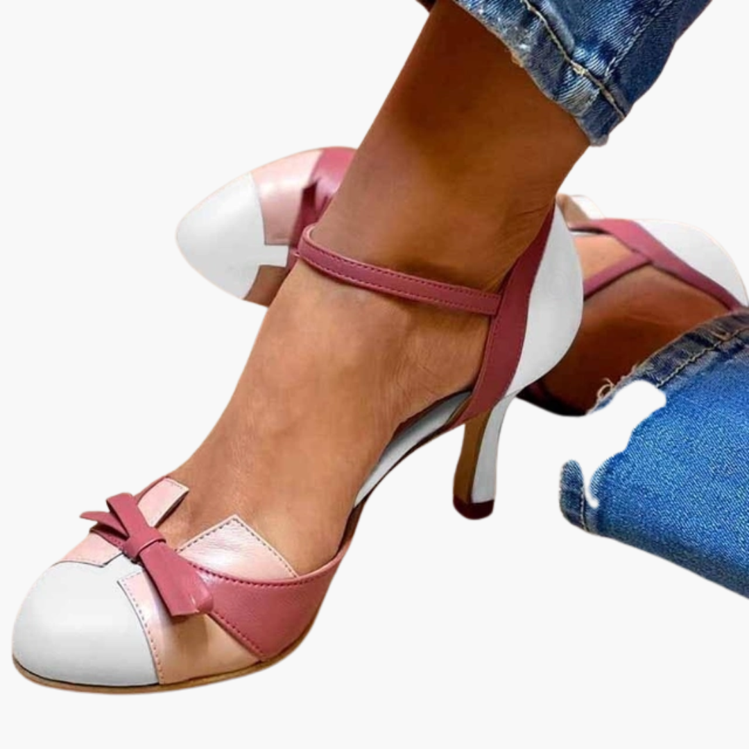 Sandalias de Tacón con Pulsera al Tobillo y Puntera Cerrada para Mujer