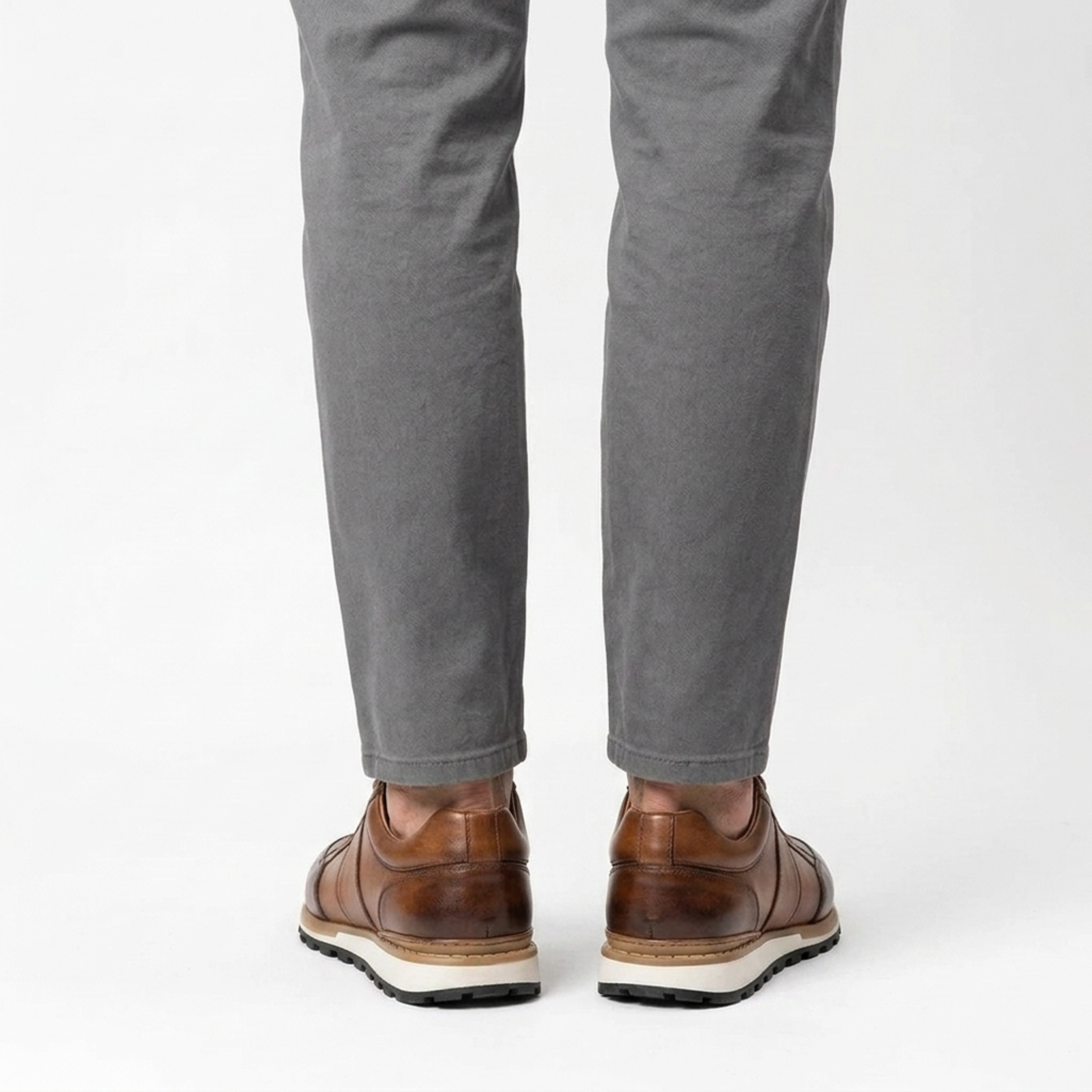 Zapatillas de cuero para hombre | calzado con cordones uso diario