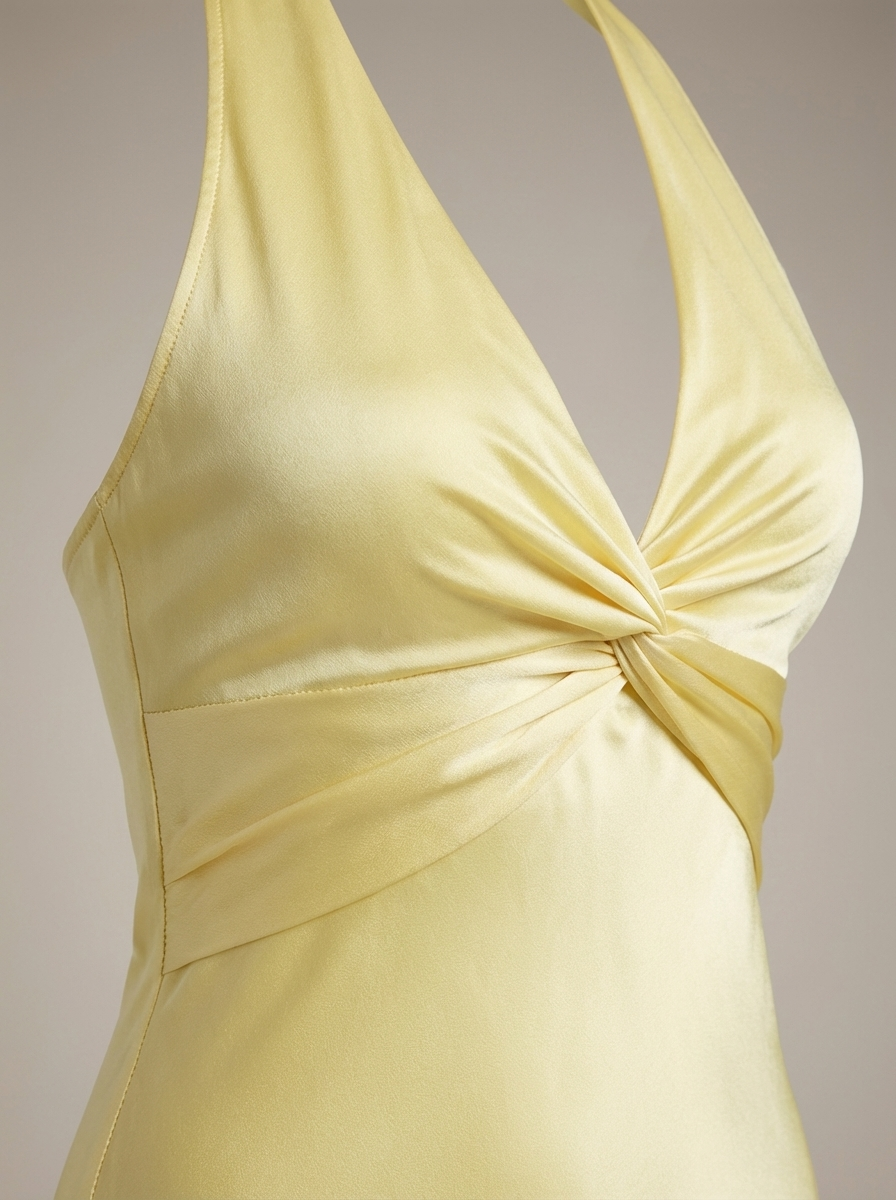 Vestido largo para mujer - cuello halter entallado - gala formal
