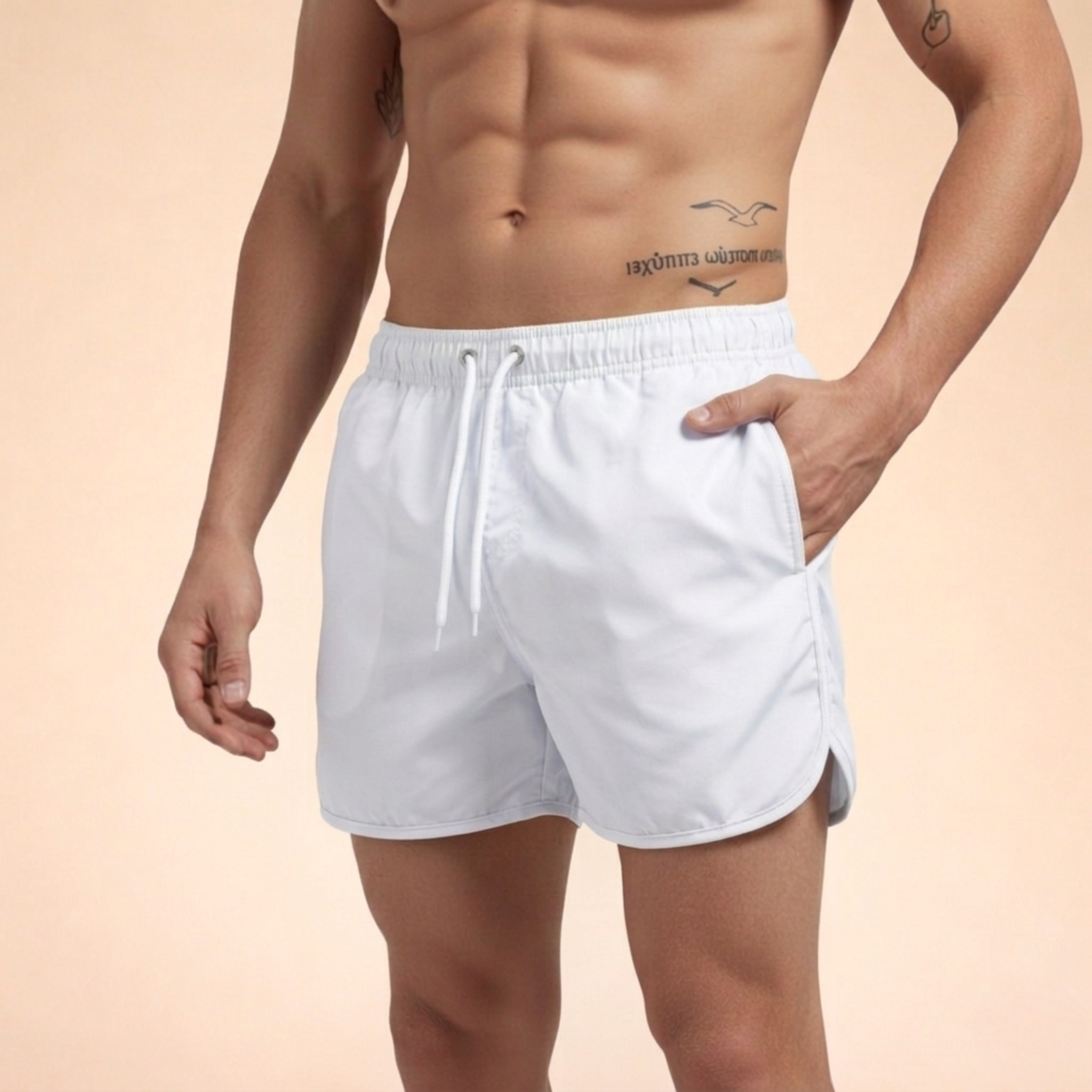 Bañador de natación para hombre - secado rápido con cordón ajustable - playa