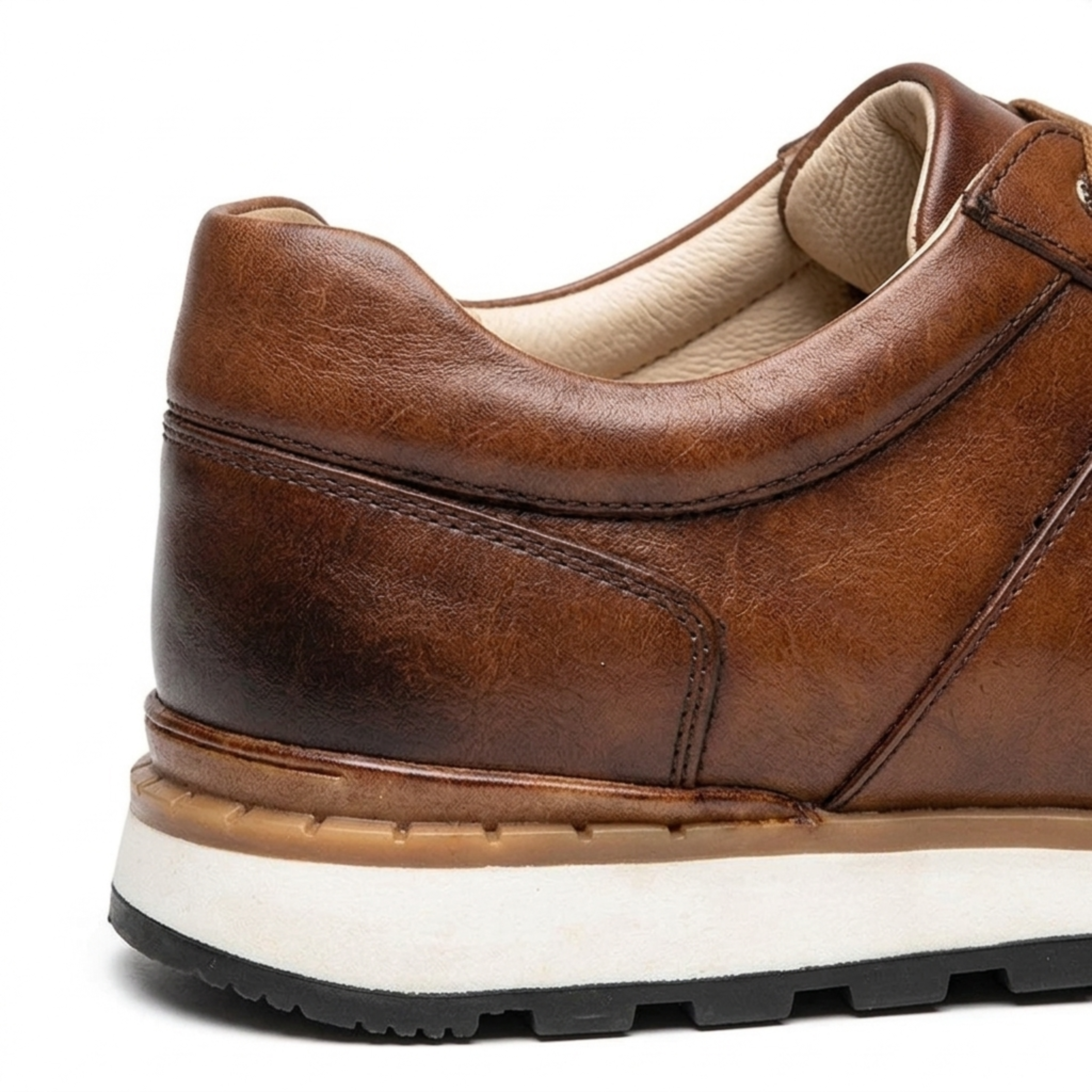 Zapatillas de cuero para hombre | calzado con cordones uso diario