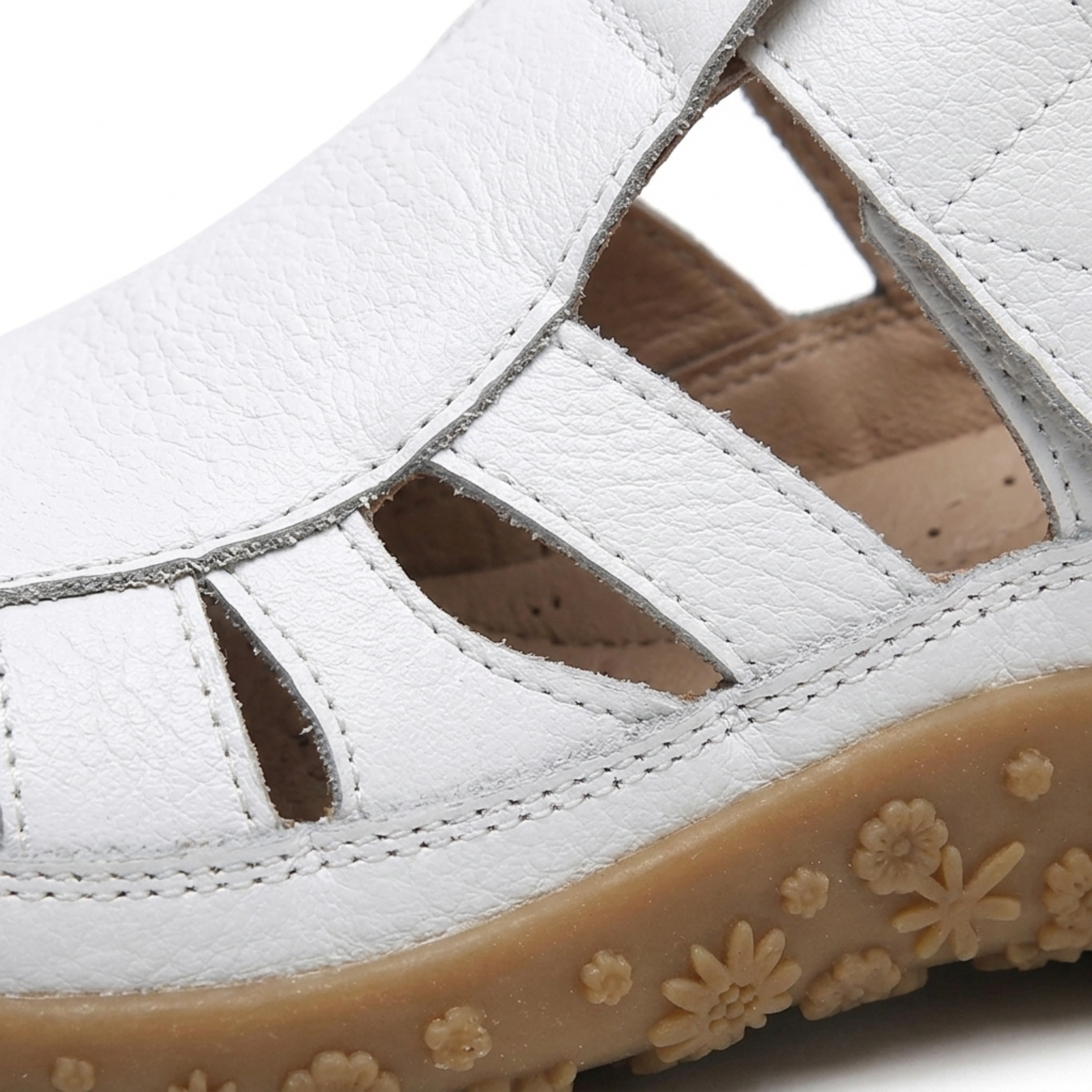 Sandalias romanas mujer — cuero con suela flexible para diario