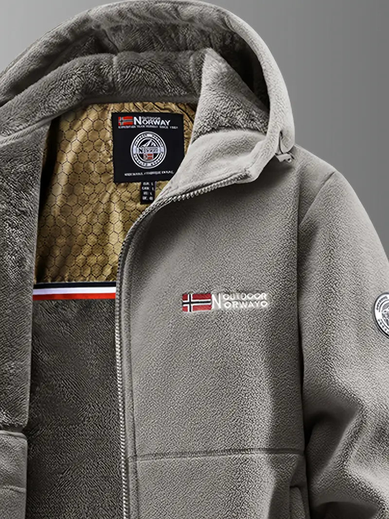 Chaqueta Térmica con Forro Polar para Hombre y Capucha Ajustable