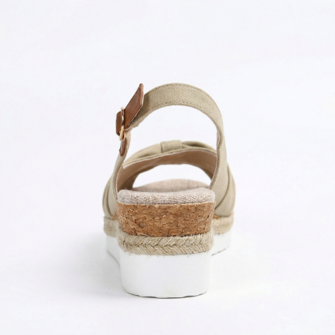 Sandalias de cuña para mujer — Plataforma cómoda con cierre de hebilla casual