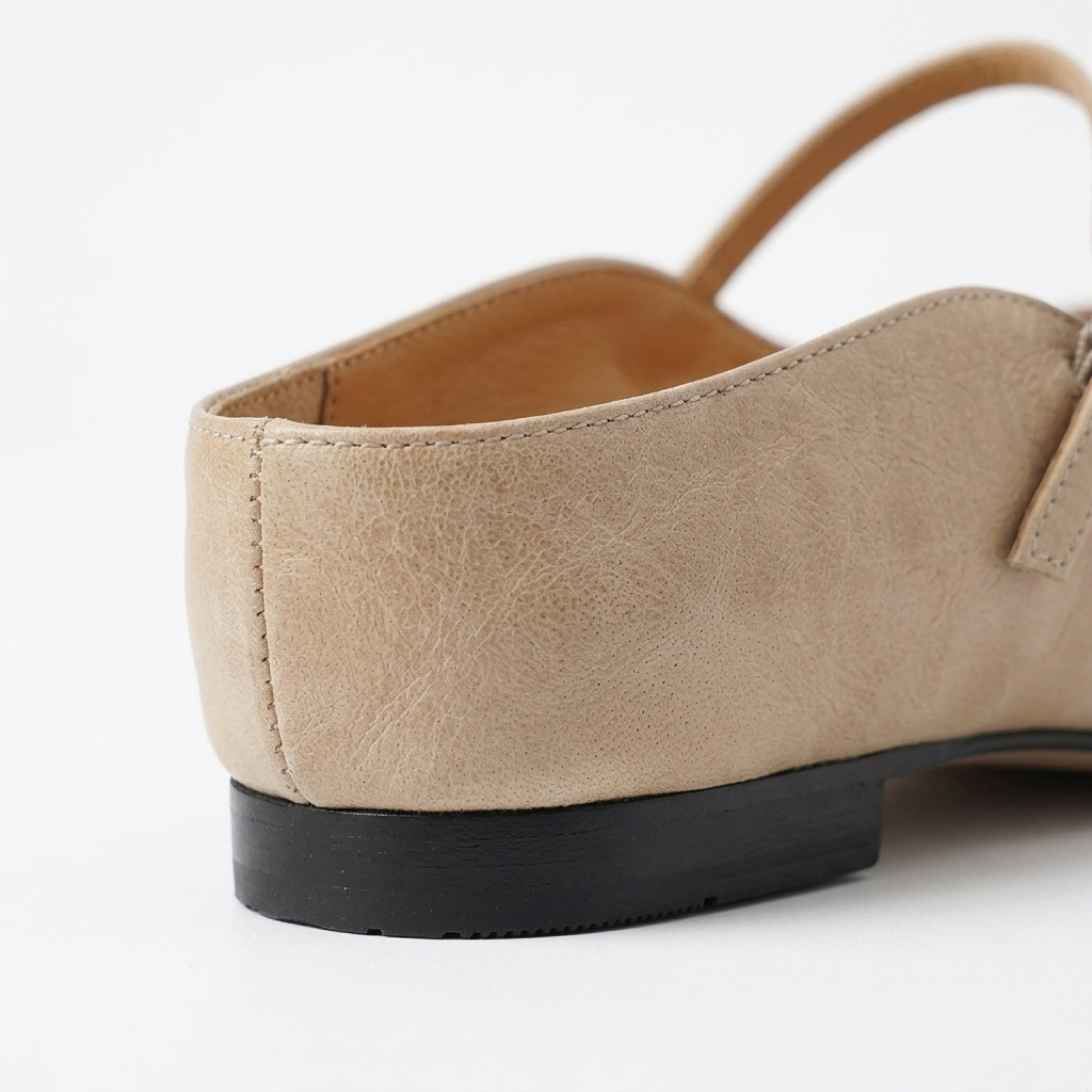 Mocasines mujer cuero | punta fina con hebilla para oficina