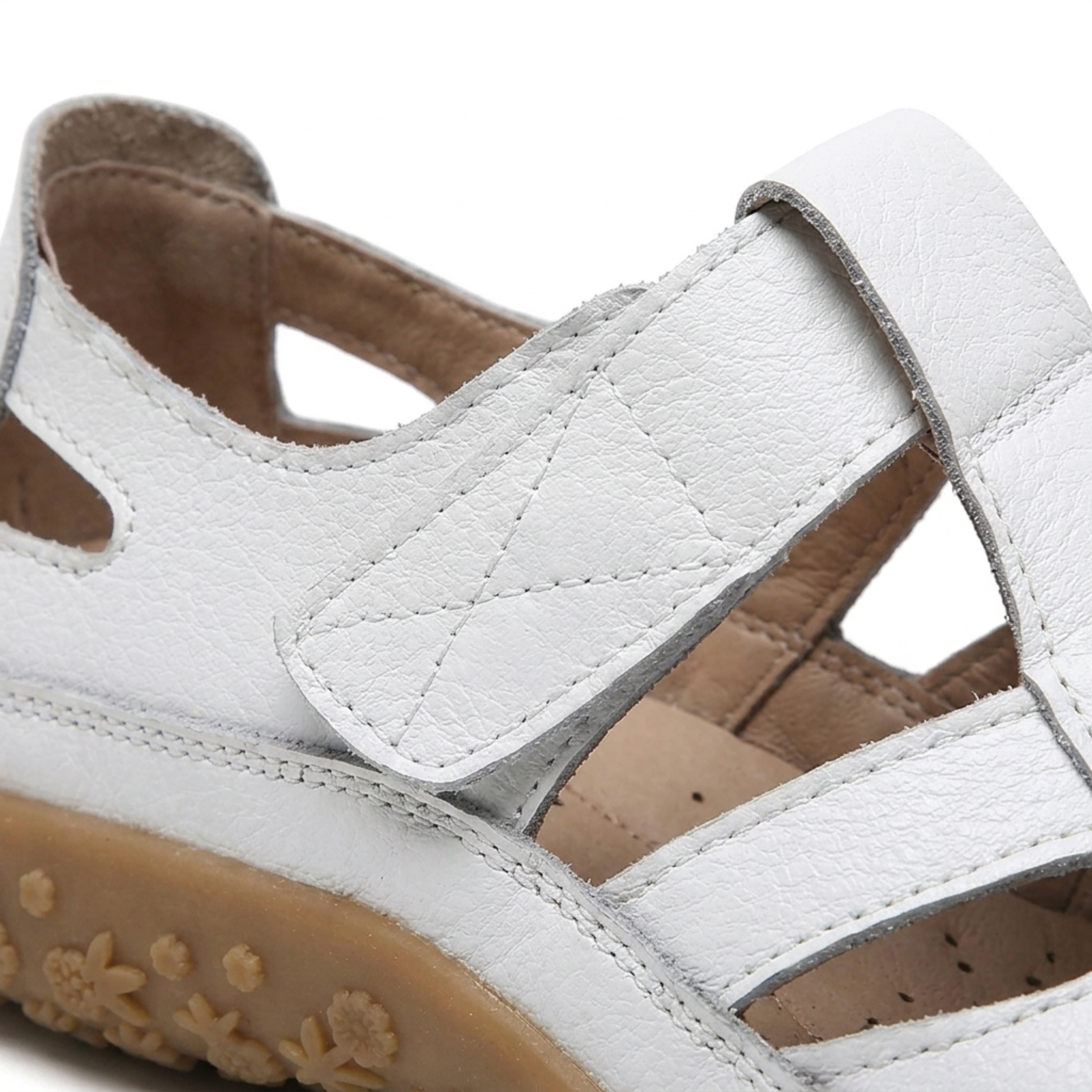 Sandalias romanas mujer — cuero con suela flexible para diario