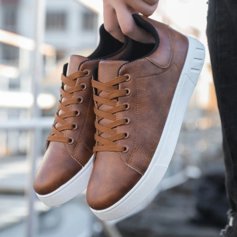Zapatillas de Cuero para Hombre con Cordones y Silueta Clásica