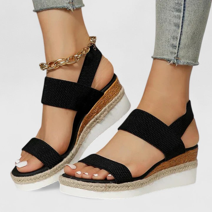 Sandalias de Plataforma para Mujer con Tiras Calzado de Diario Cómodo