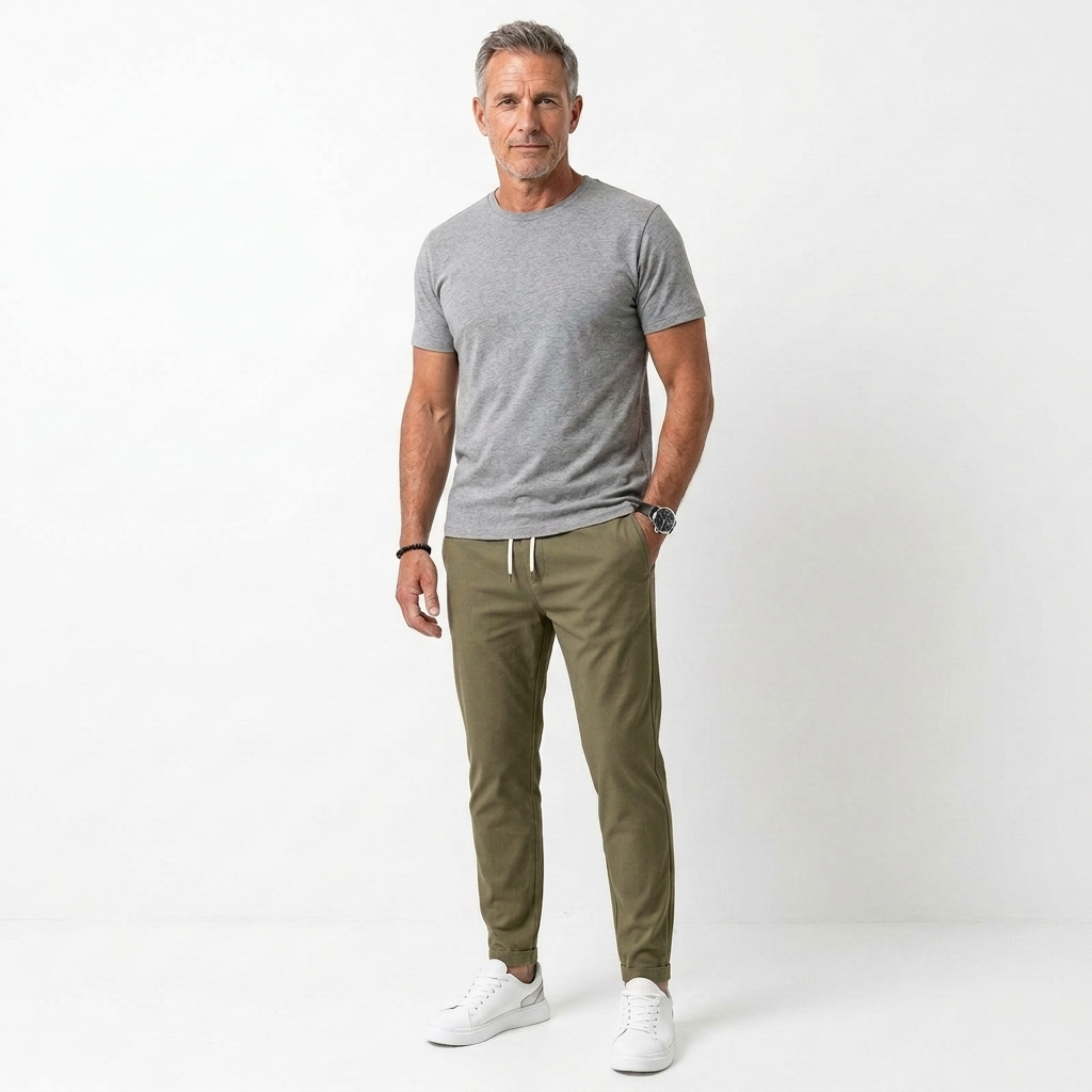 Férfi elasztikus nadrág | slim fit szabás mindennapi használatra