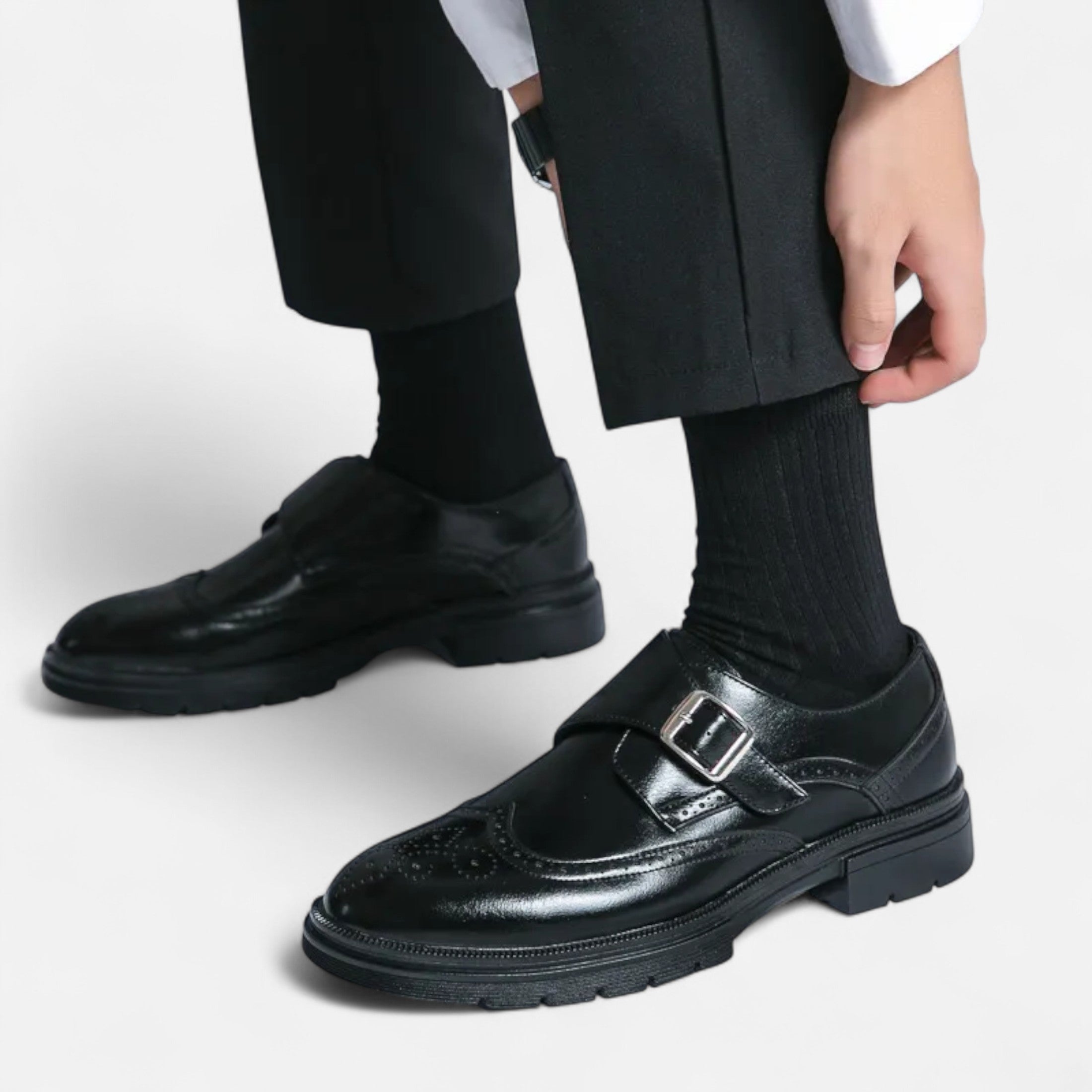 Zapatos Oxford Hombre Monk Strap Brogue