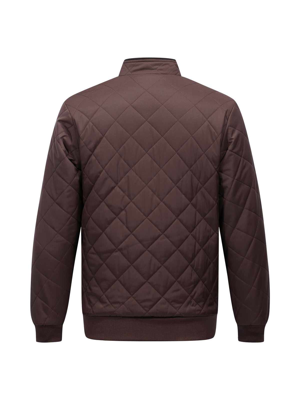 Chaqueta Acolchada de Poliéster para Hombre con Cuello Alto y Cremallera