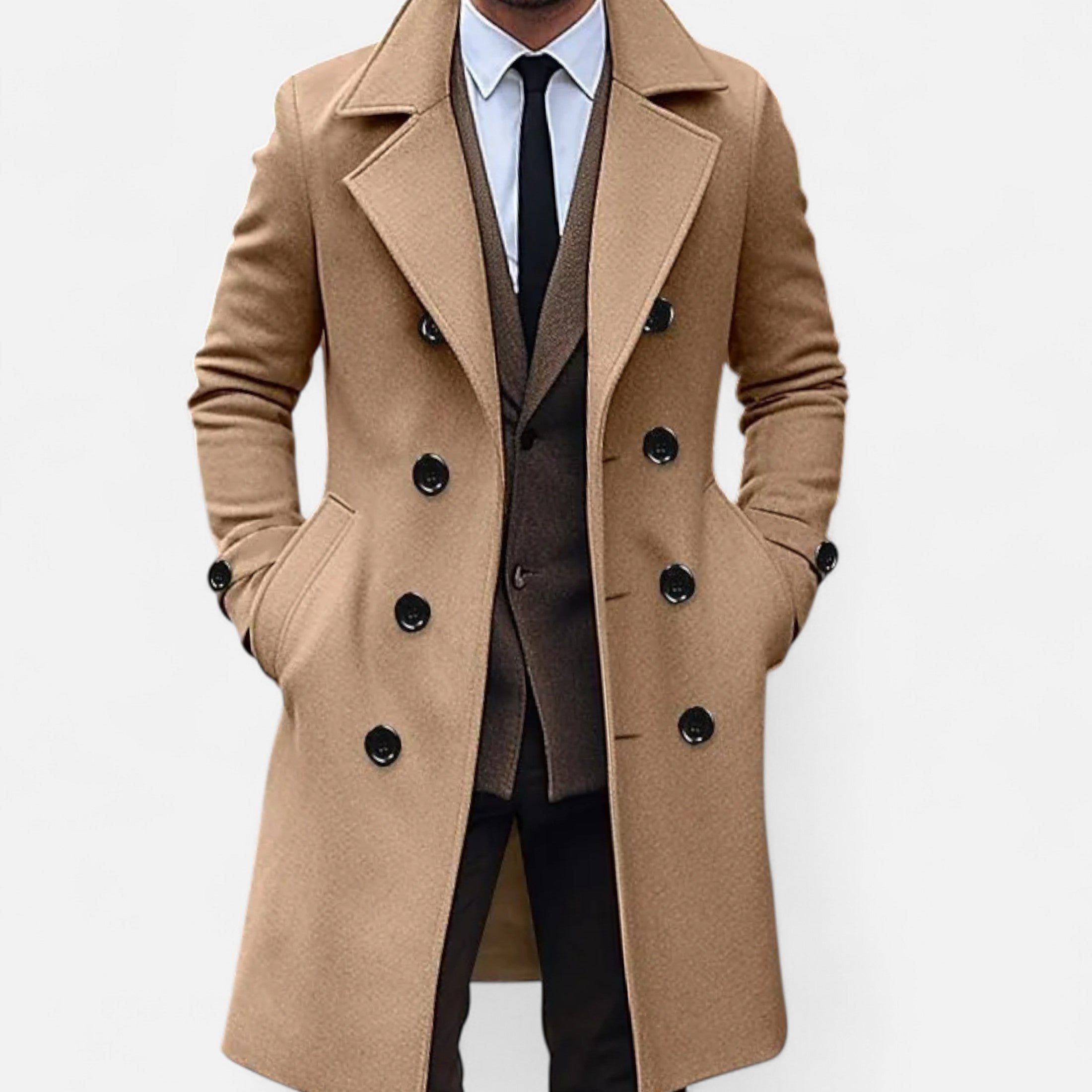 Abrigo Hombre Invierno Doble Botonadura