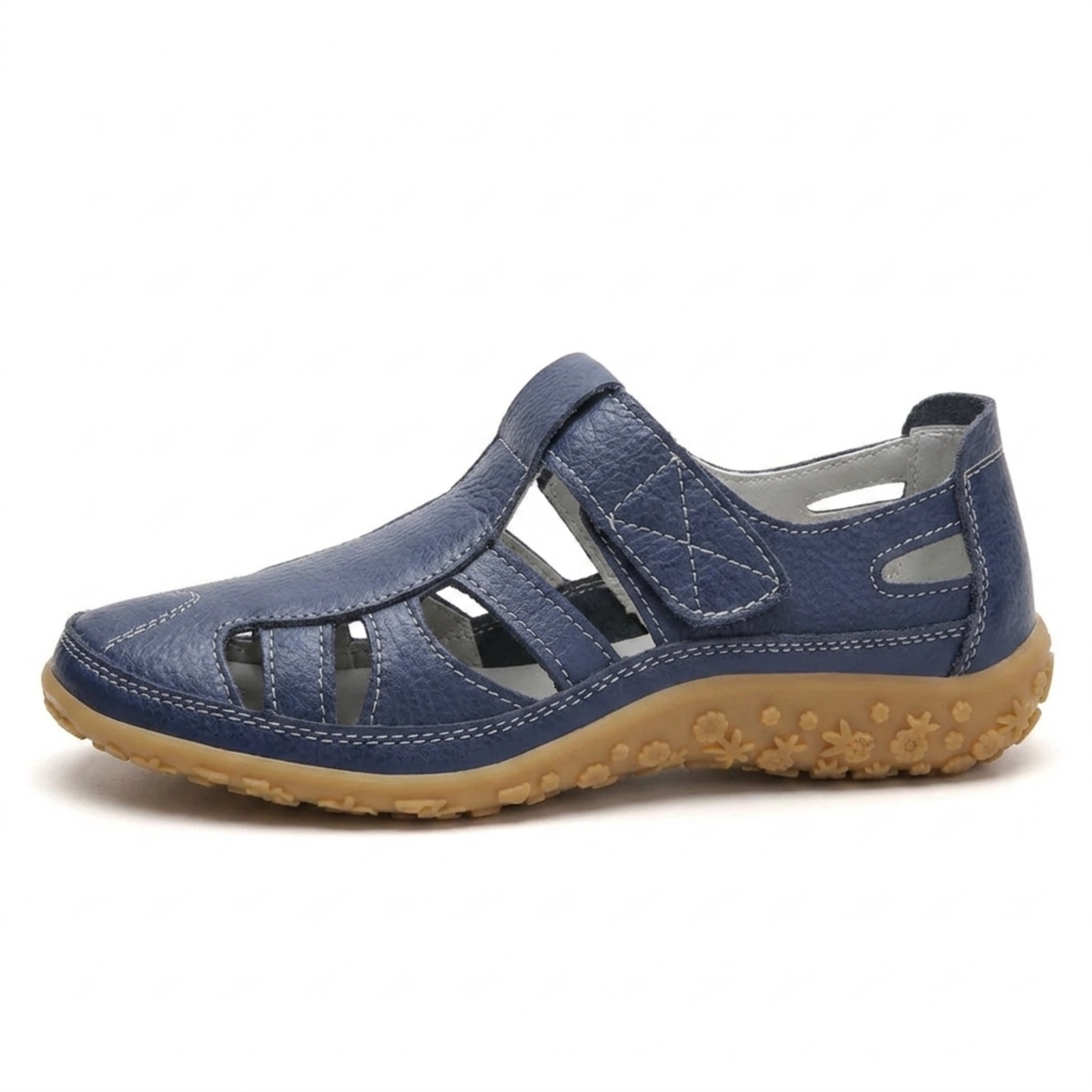 Sandalias romanas mujer — cuero con suela flexible para diario