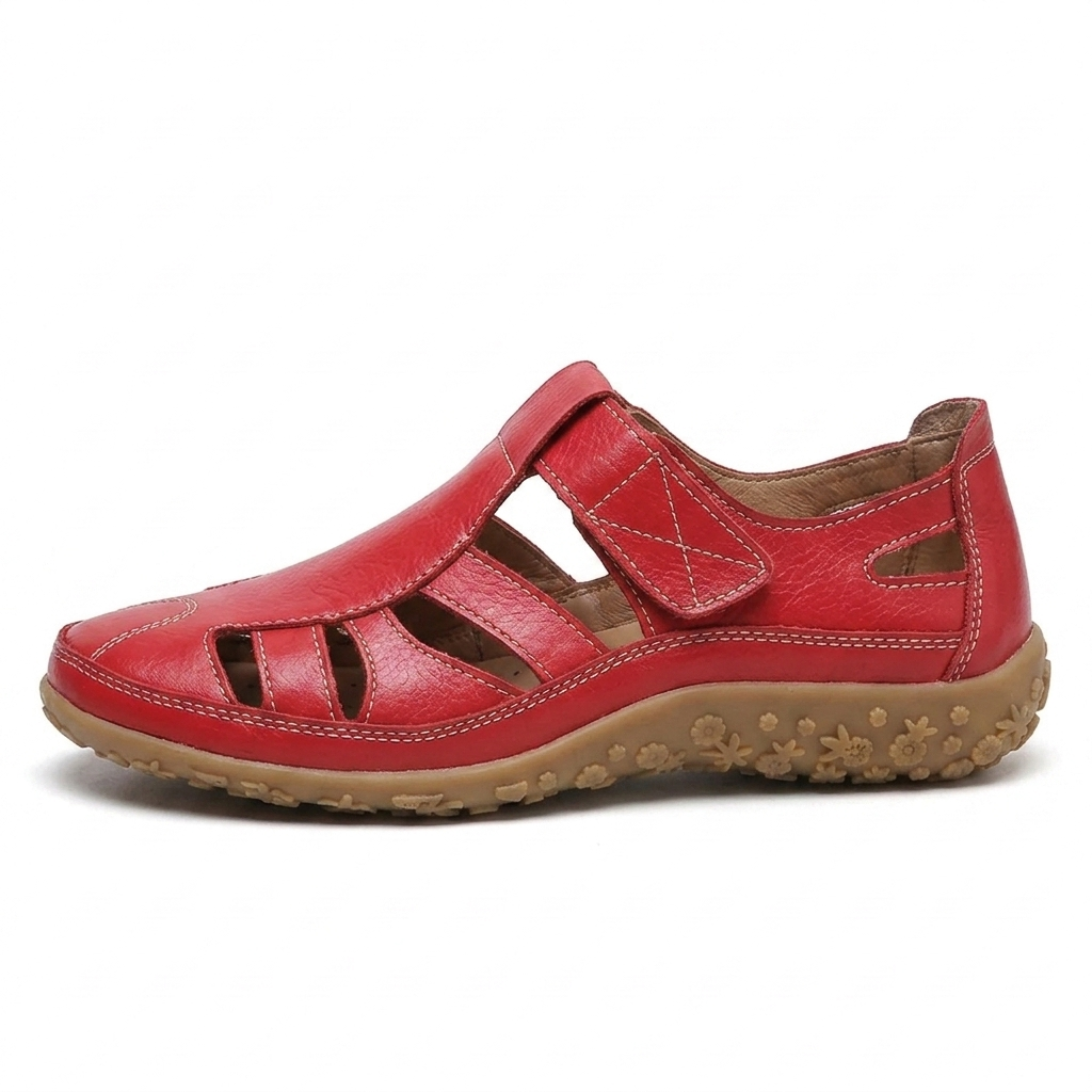 Sandalias romanas mujer — cuero con suela flexible para diario