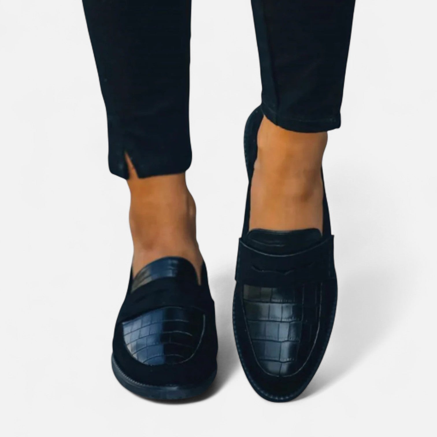 Mocassins en cuir pour femme avec semelle antidérapante usage quotidien
