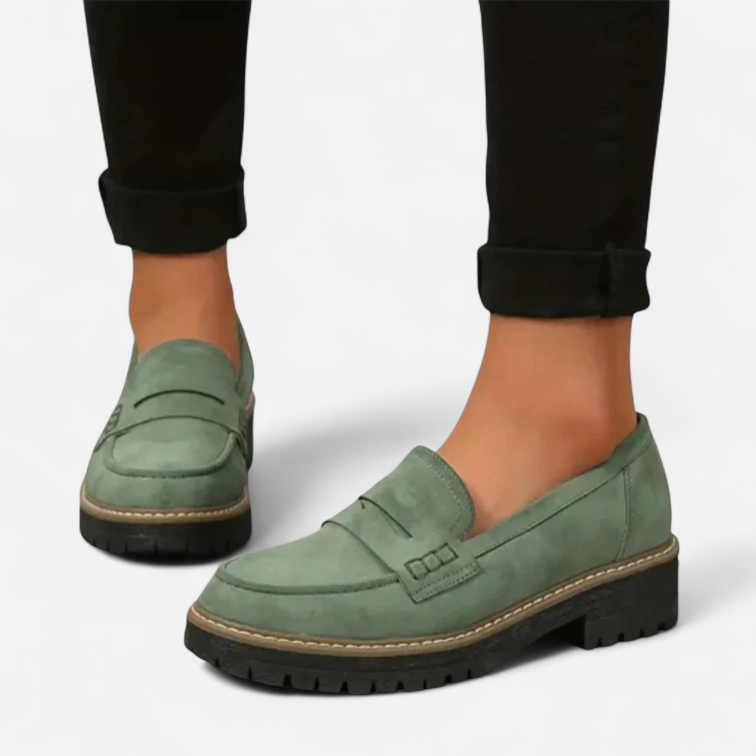 Mocassins en cuir pour femme avec semelle antidérapante usage quotidien