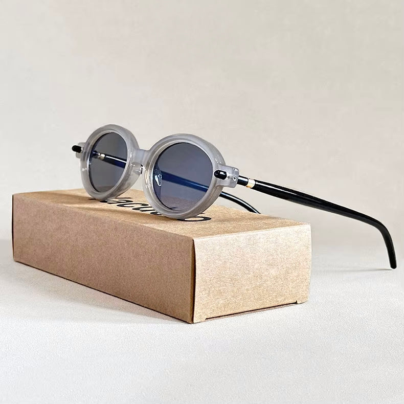 Retro oválné sluneční brýle s UV400 ochranou a vintage designovým rámem unisex