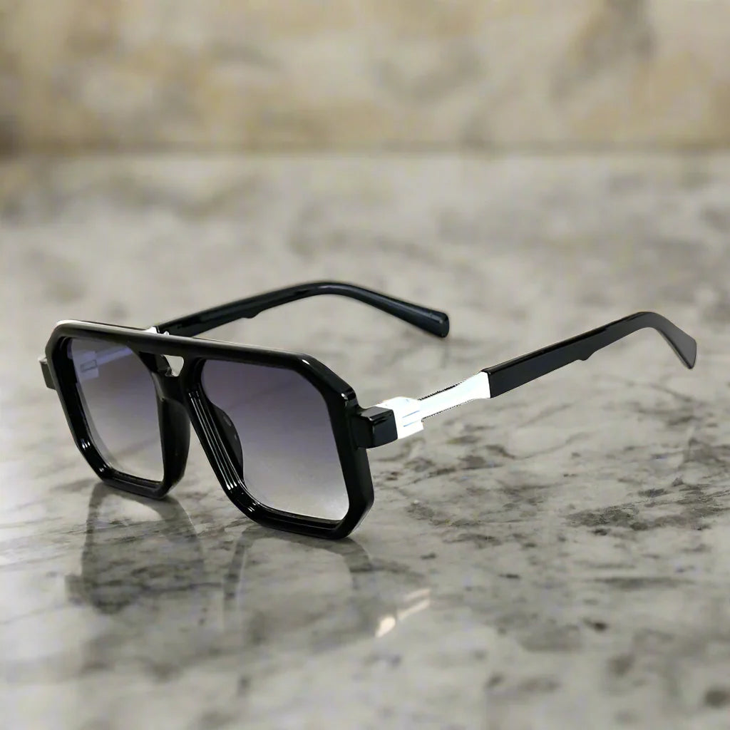 Gafas de Sol Cuadradas Retro de Lujo con Protección UV400 para Hombre y Mujer