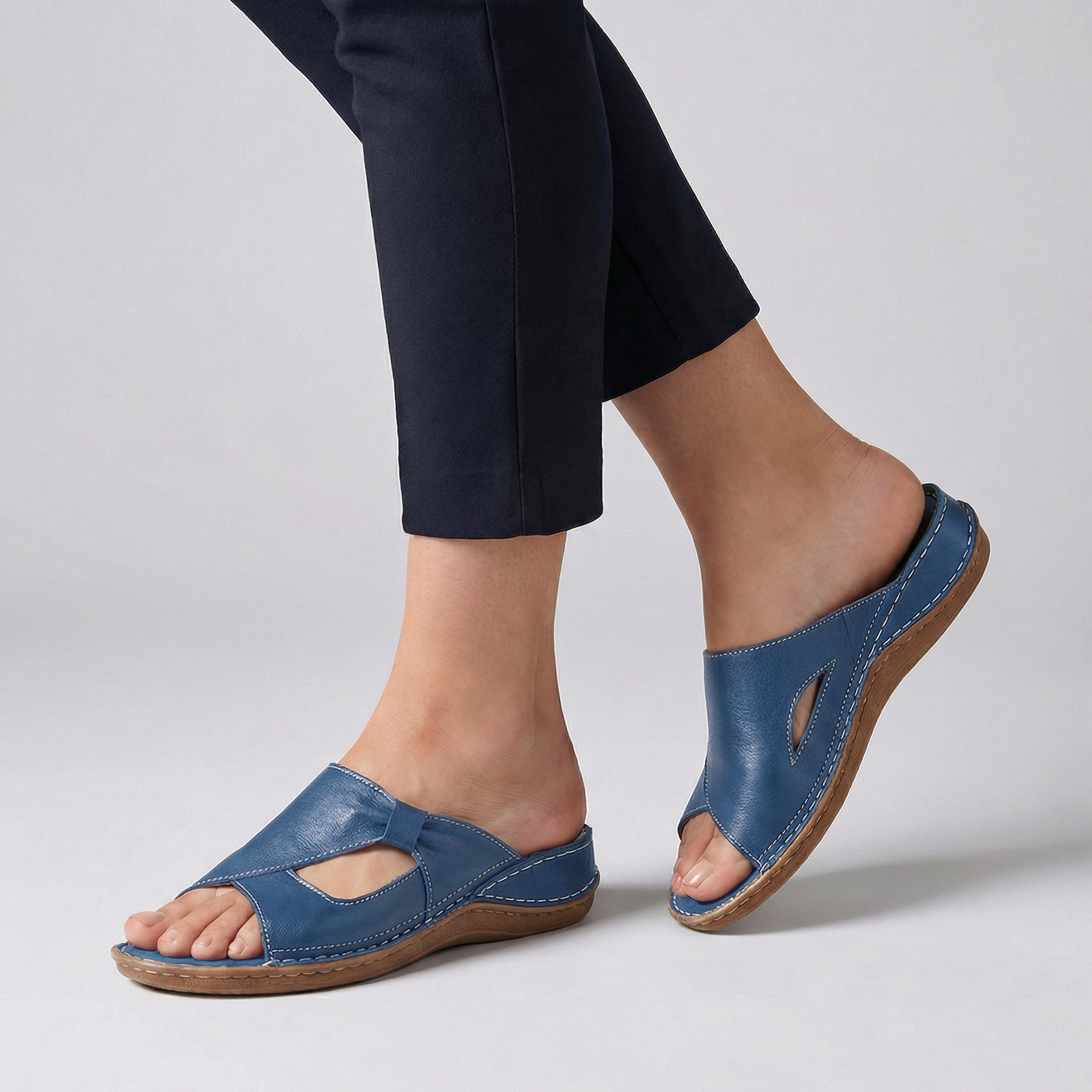 Sandalias de dedo para mujer con suela de apoyo y estilo casual