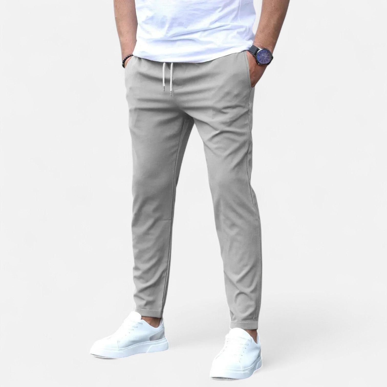 Pantalones Elásticos para Hombre – Comodidad Dinámica, Estilo Sofisticado