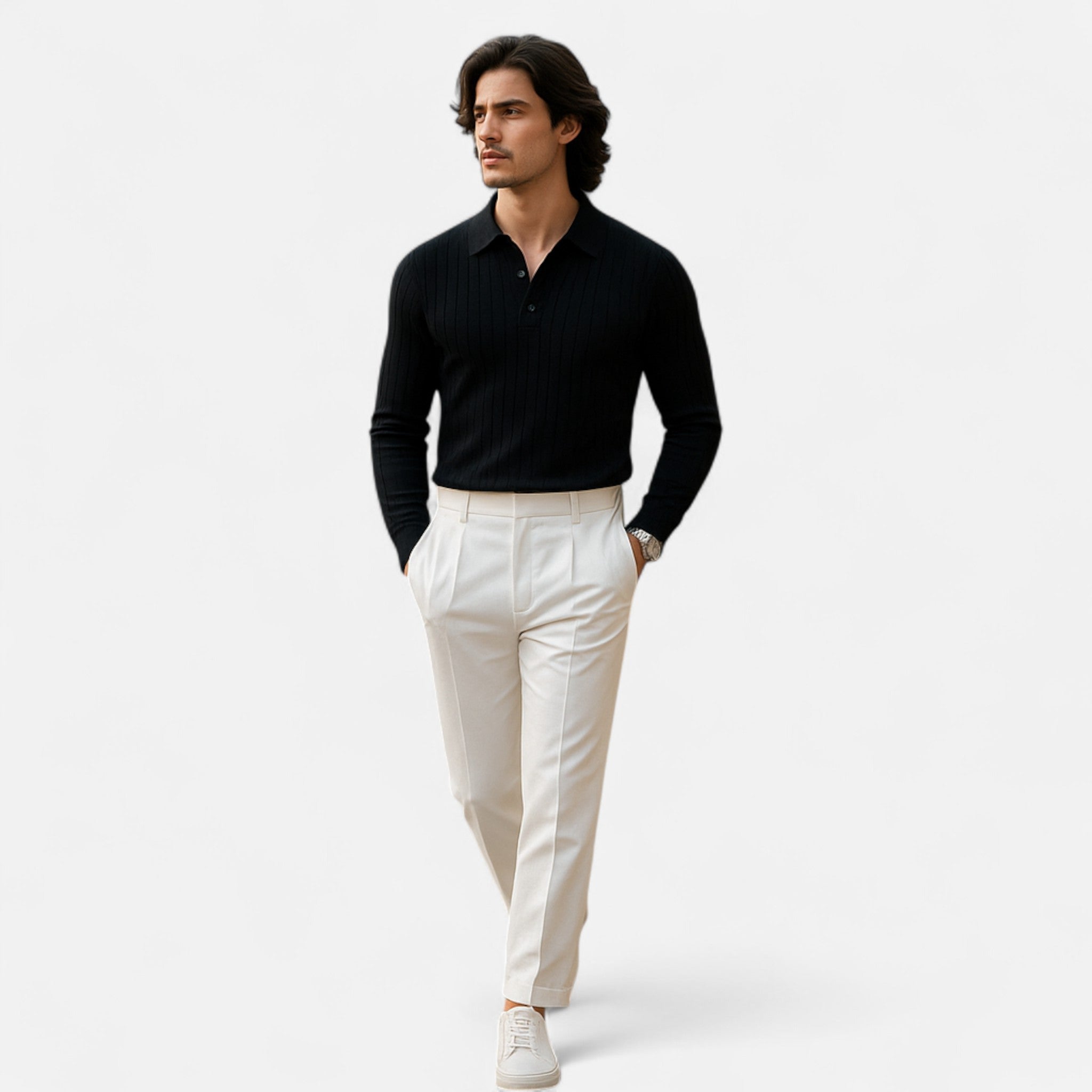Camisa Polo Hombre Elegancia Clásica en Punto Ligero