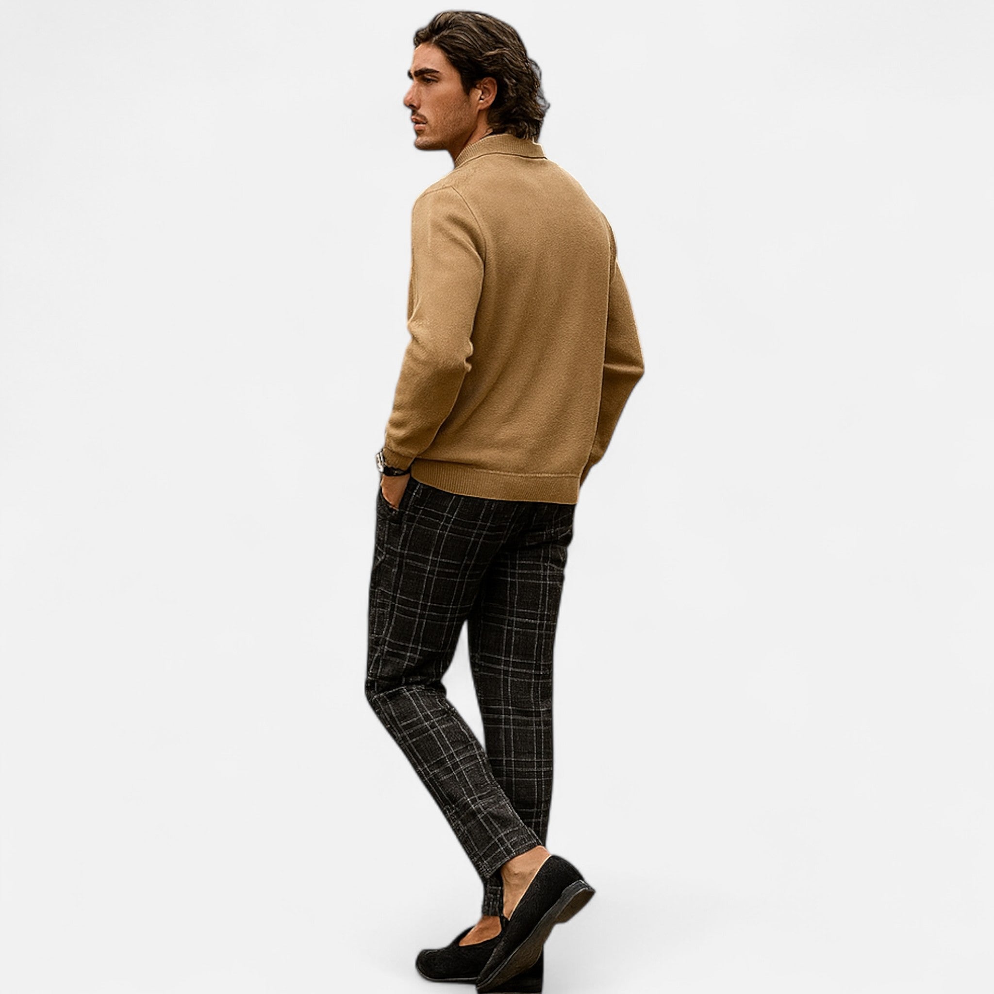 Chinos Hombre Slim Fit Cuadro Clásico con Stretch