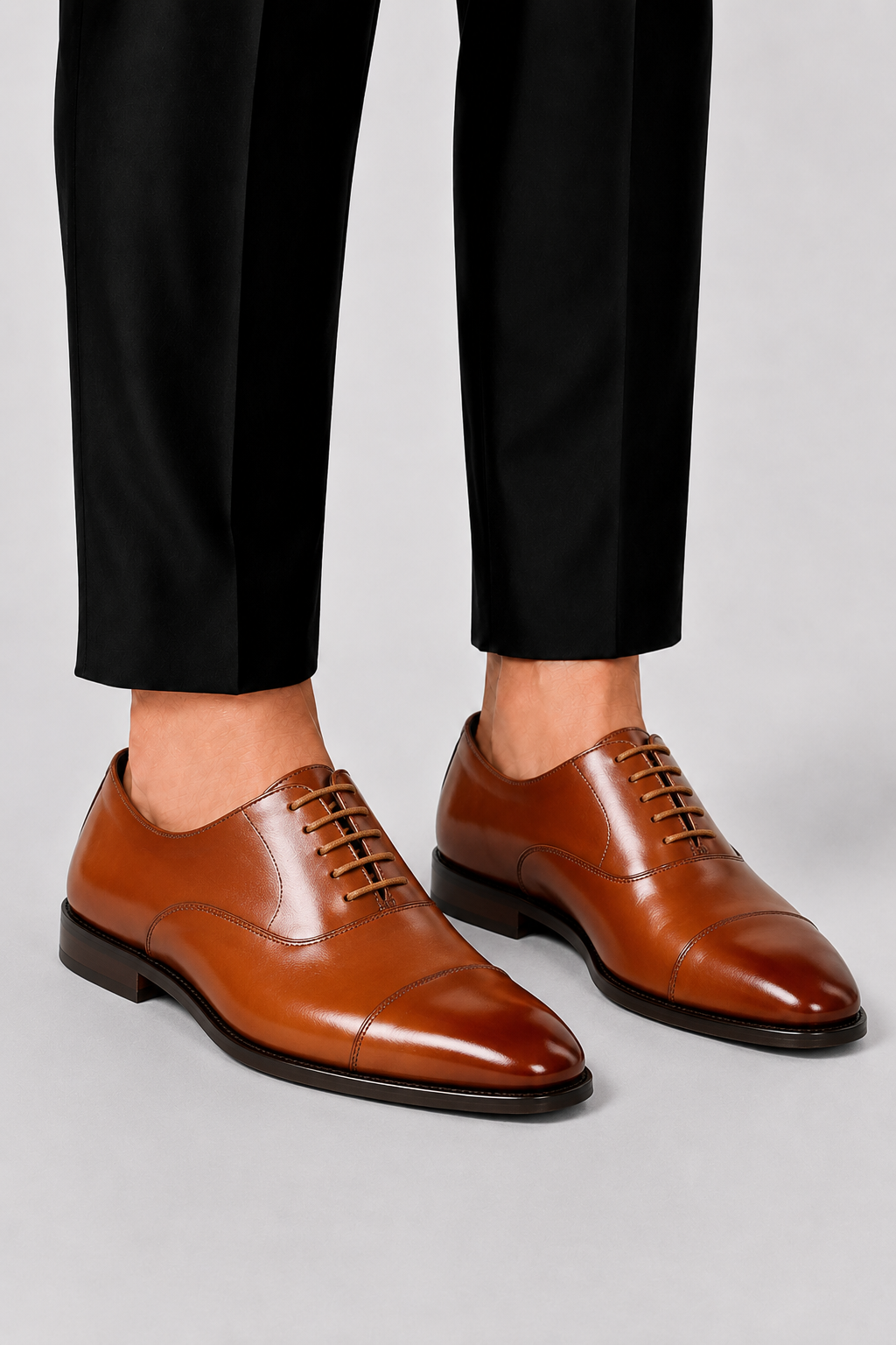 Zapatos Derby de Hombre de Cuero con Cierre de Cordones y Forro Interior