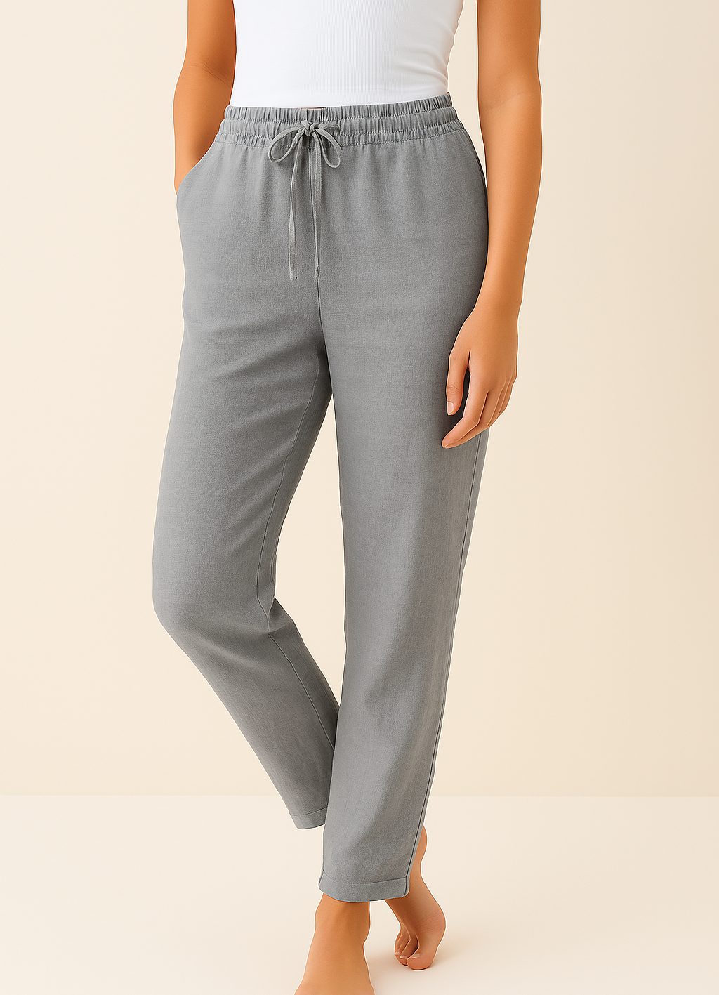Pantaloni da donna con vestibilità comoda e vita elasticizzata