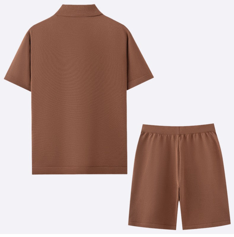 Ensemble en maille deux pièces — maille géométrique — vêtements décontractés d'été
