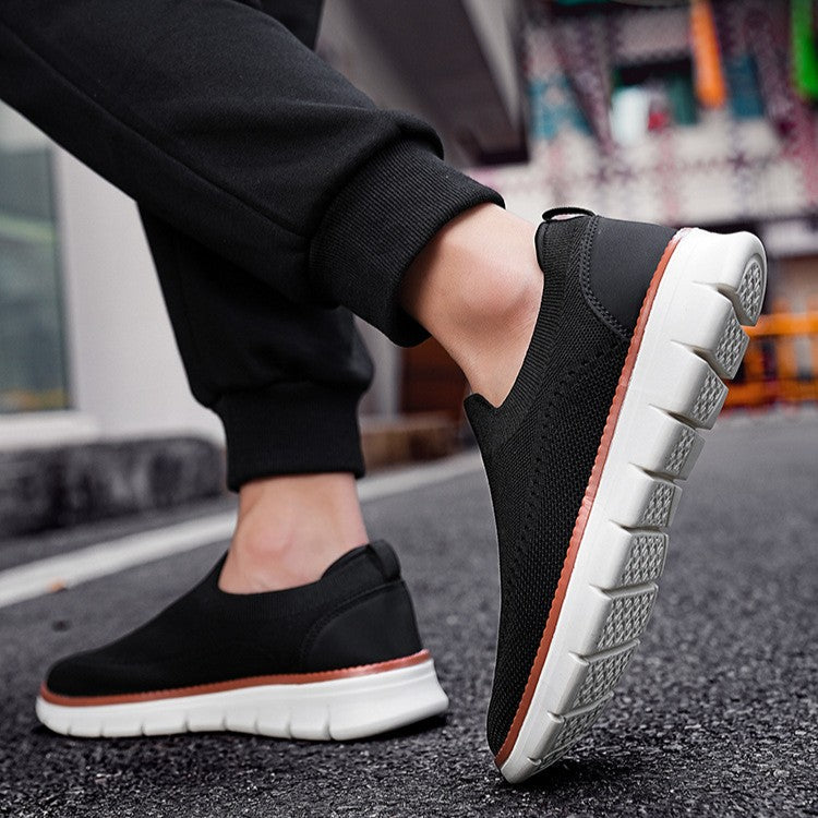 Zapatillas Casuales de Malla Slip-On para Hombre con Suela de EVA y Tejido Fly Knit