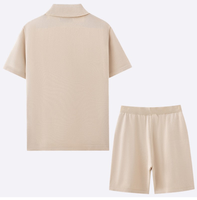 Ensemble en maille deux pièces — maille géométrique — vêtements décontractés d'été