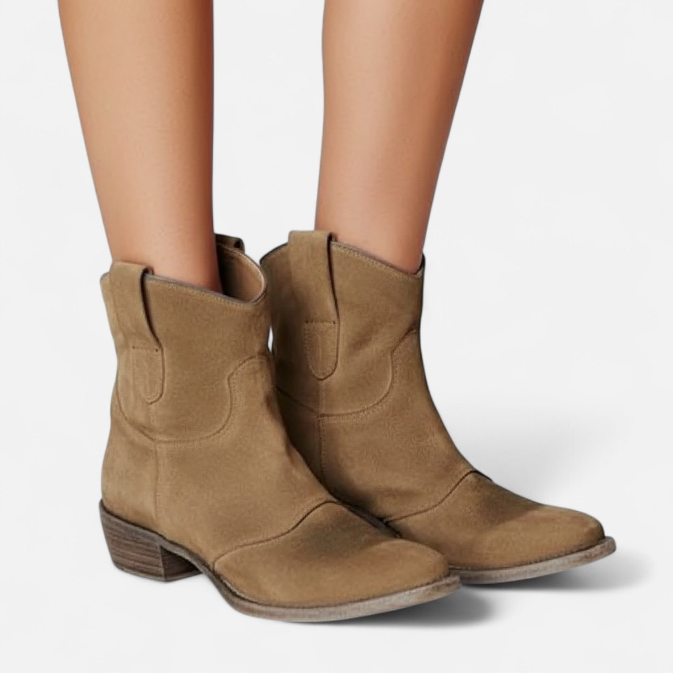 Botines Mujer Invierno Tacón Cuadrado