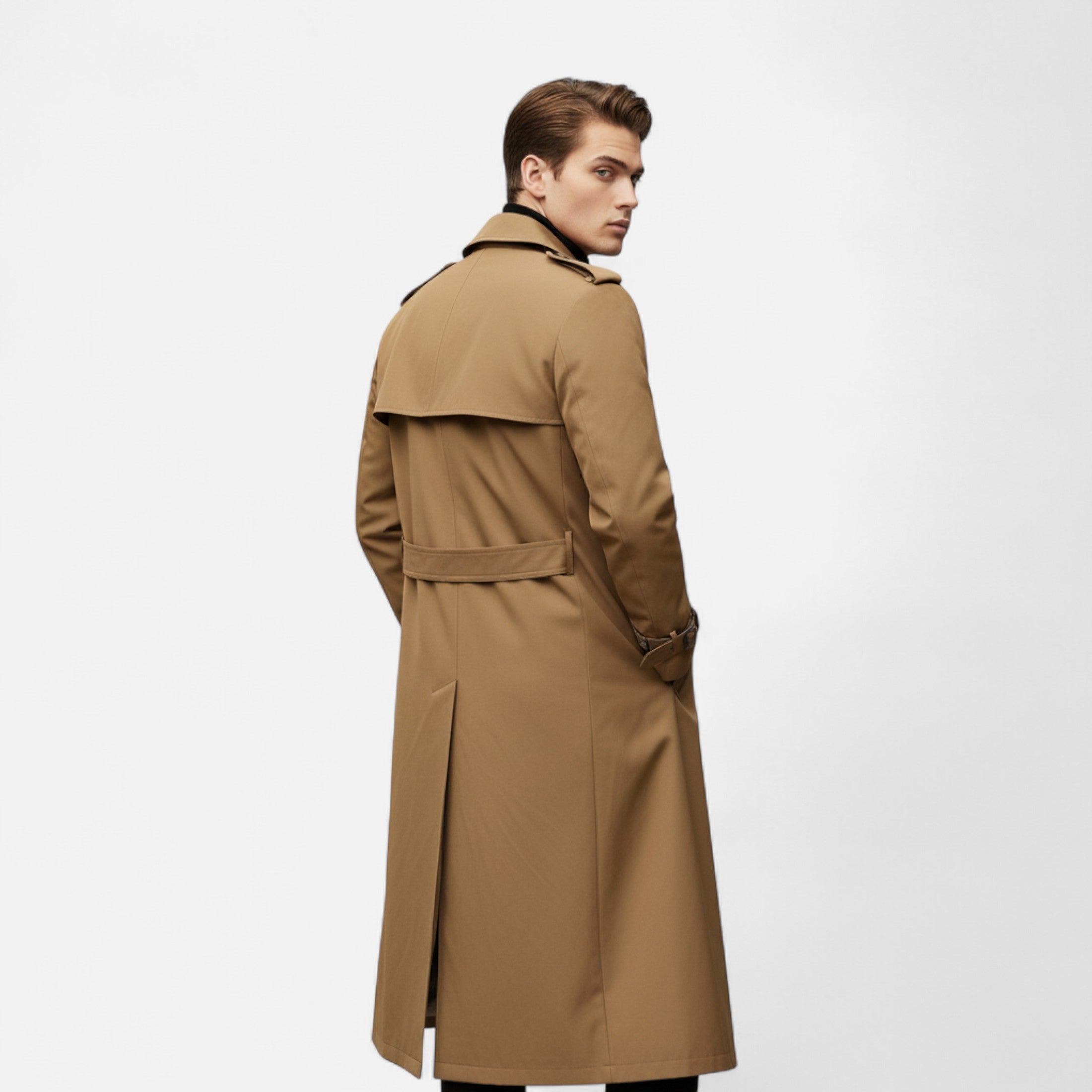 Pánský zimní trenčkot v elegantním stylu