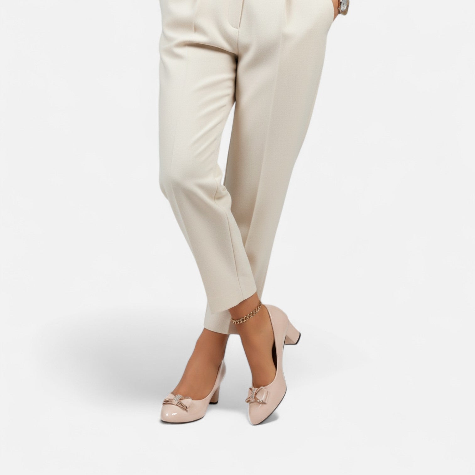 Tacones Altos Lazo Cristal Mujer
