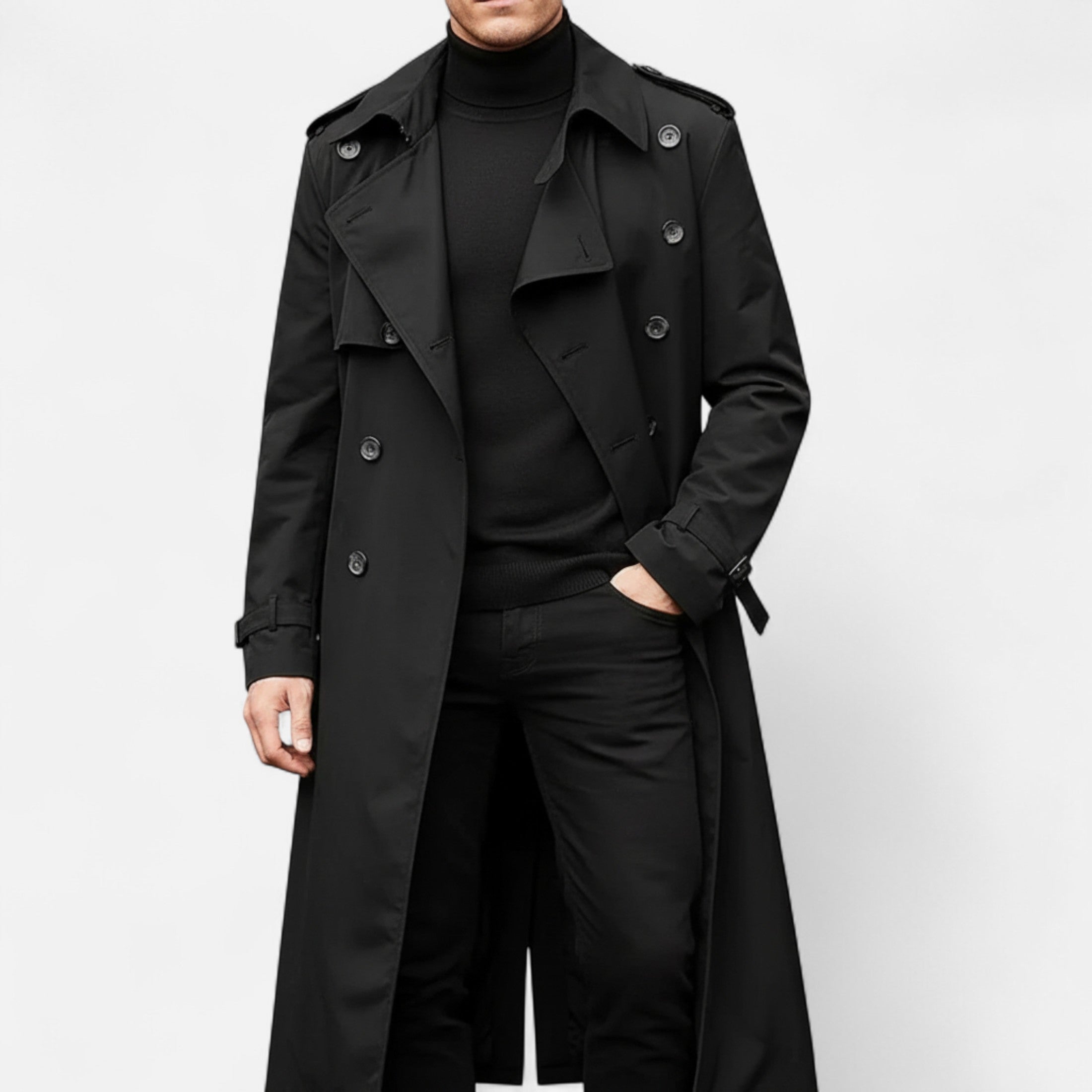 Pánský zimní trenčkot v elegantním stylu