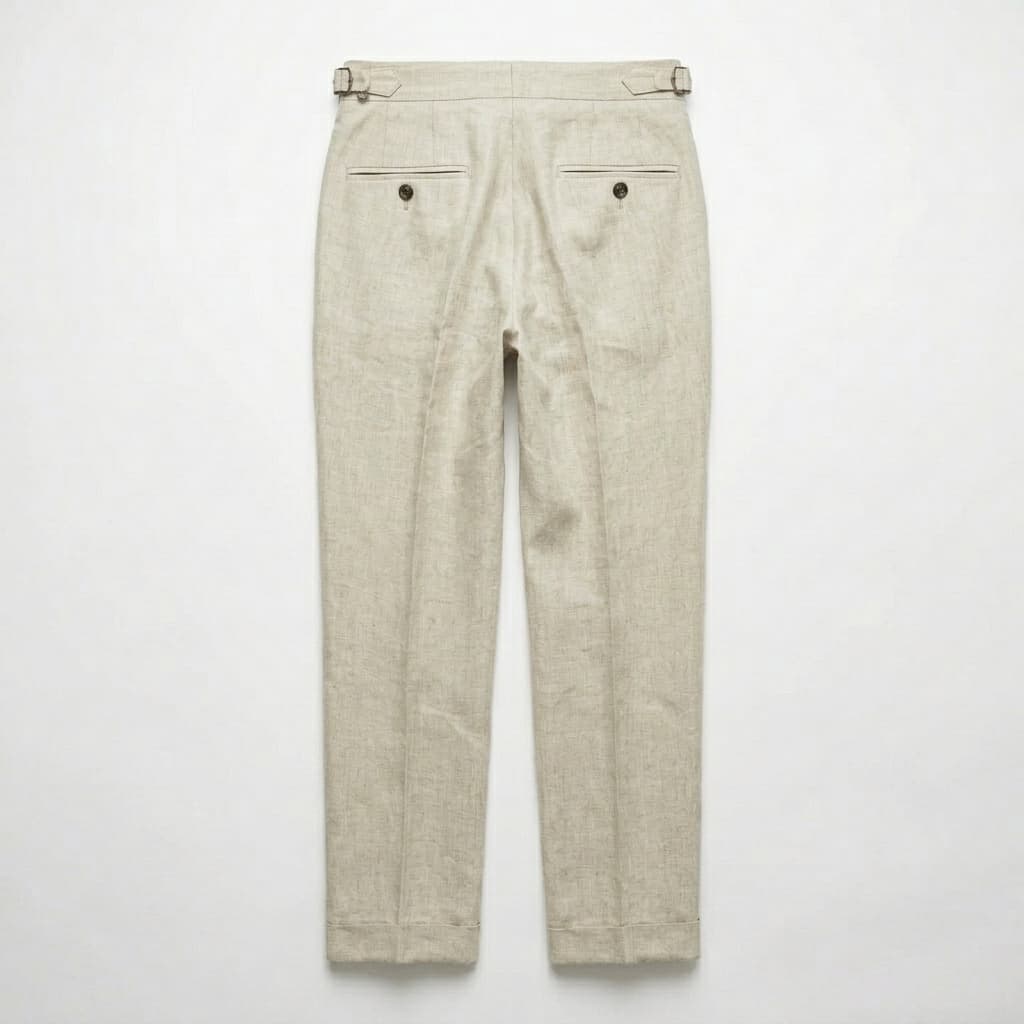 Pantalon en lin pour homme — coupe tailleur — événements et mariages