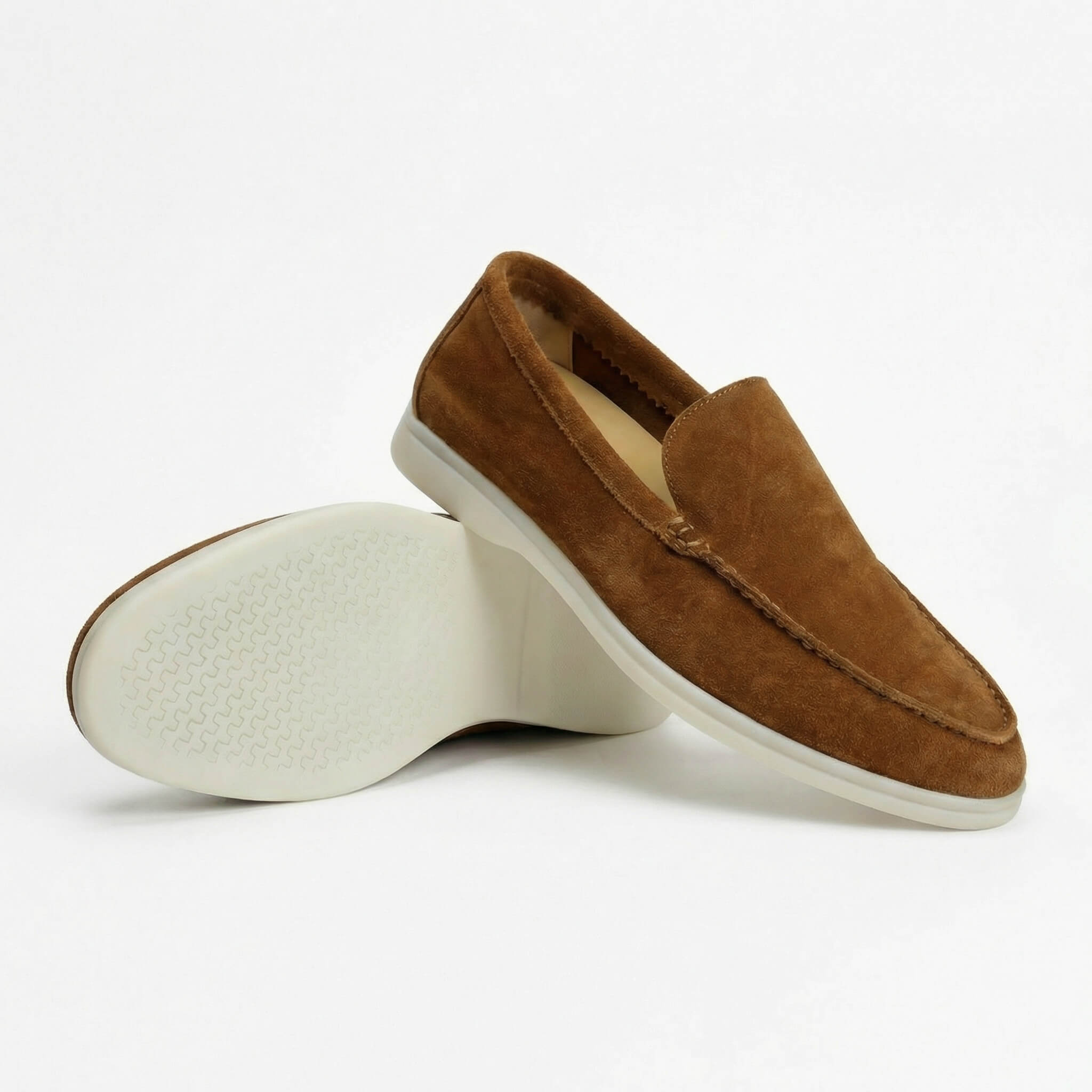 Mocasines de ante hombre — suela flexible ligera — uso diario oficina