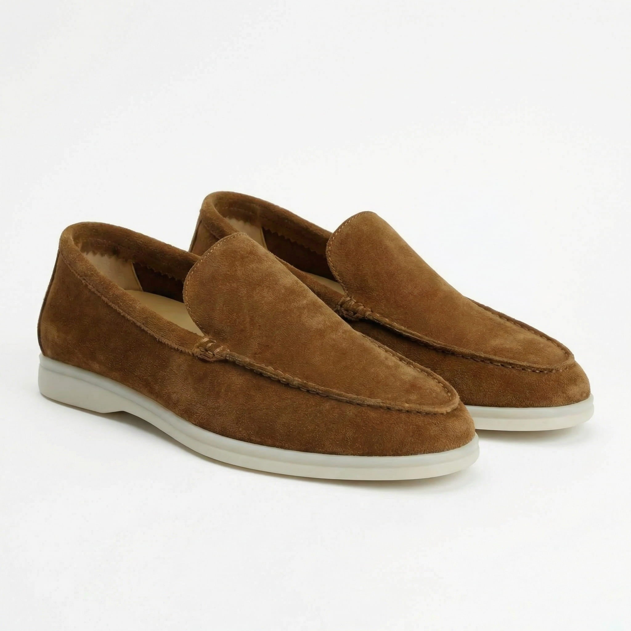 Mocasines de ante hombre — suela flexible ligera — uso diario oficina