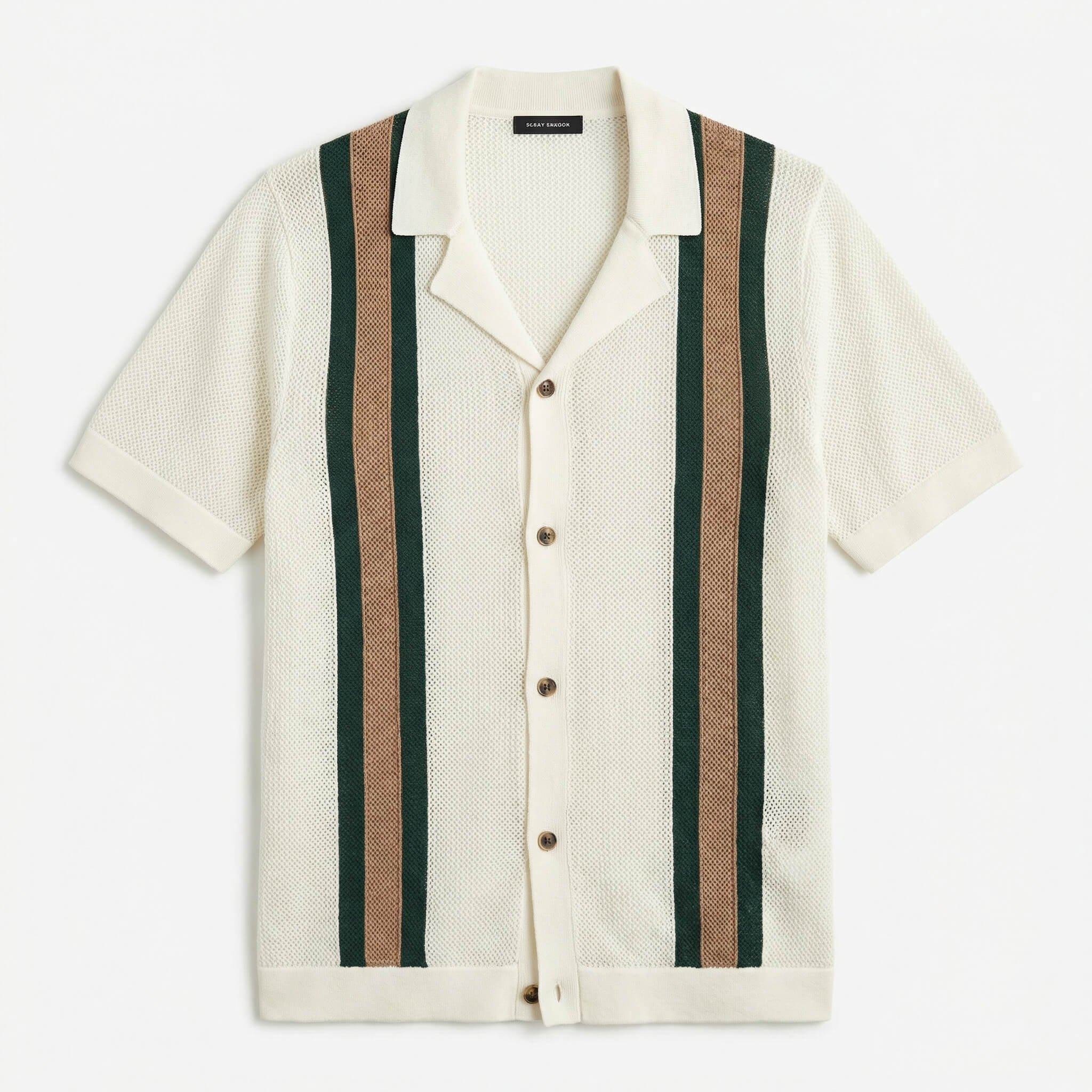 Polo de punto con rayas para hombre — vintage