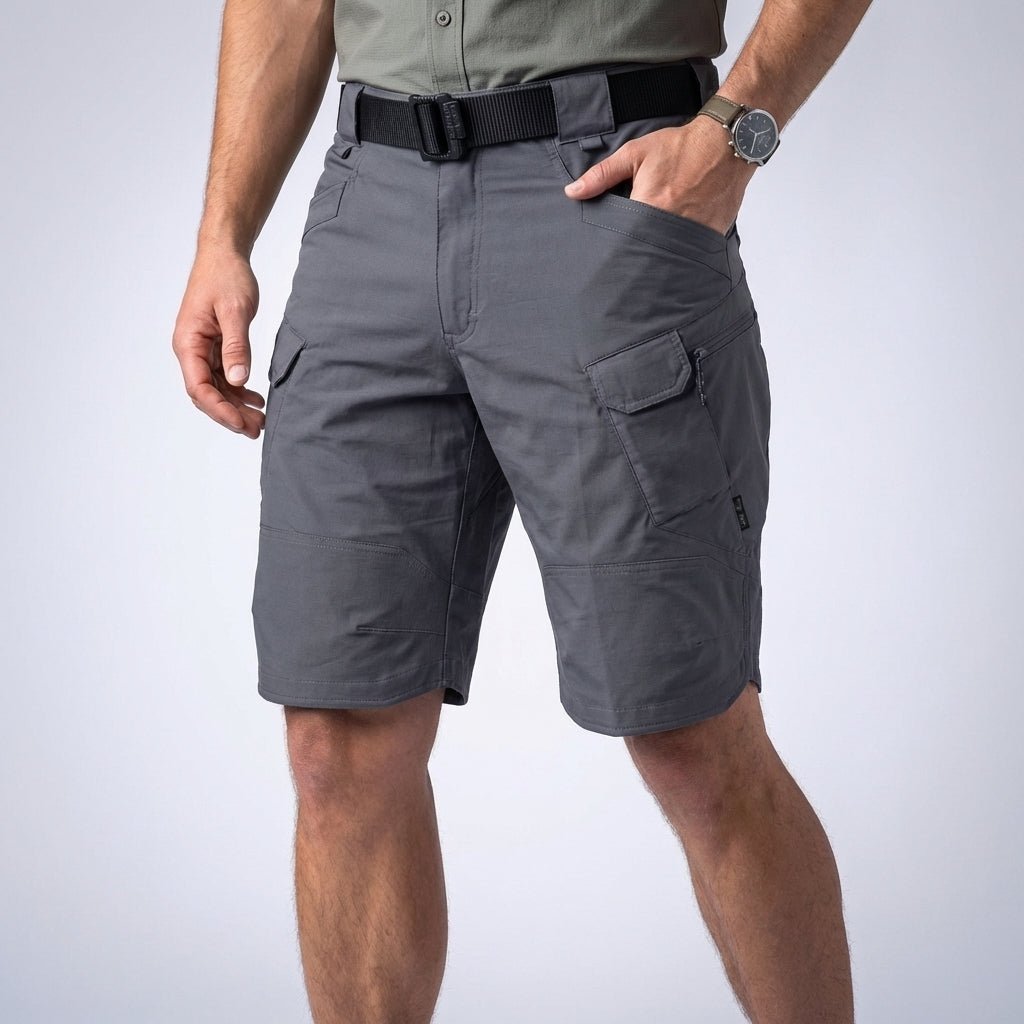 Pantalones Cortos Cargo Tácticos para Hombre con Cintura Elástica y Corte Relajado
