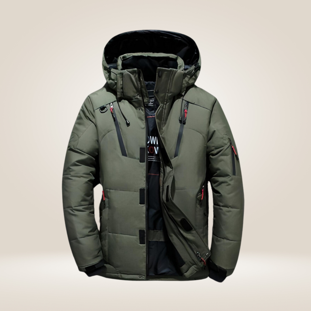 Veste matelassée en duvet pour homme avec finition déperlante