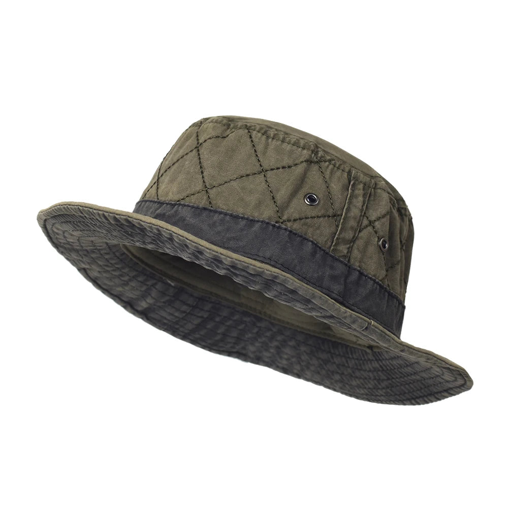 Chapeau bob unisexe en coton lavé pour la pêche et la chasse