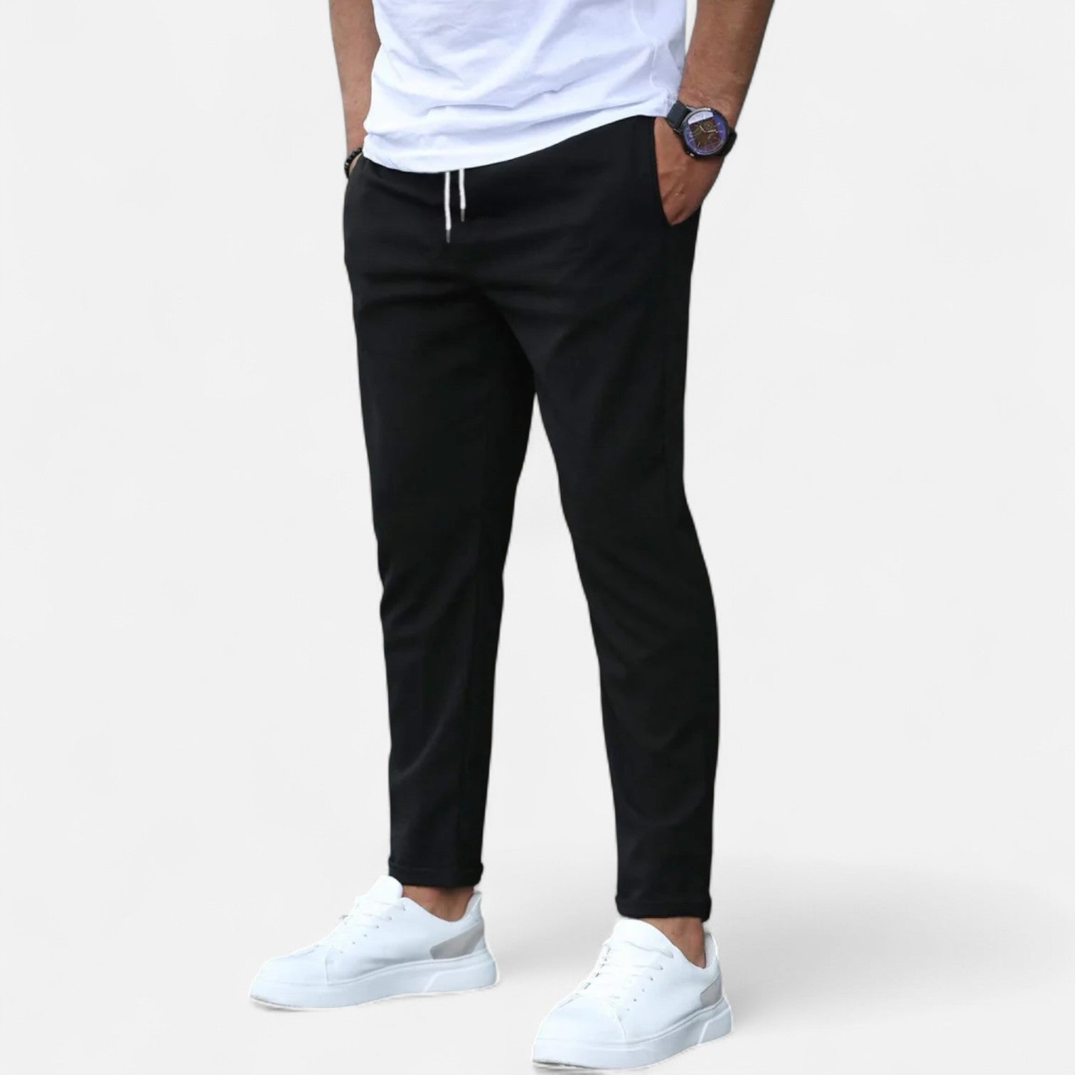 Pantalones Elásticos para Hombre – Comodidad Dinámica, Estilo Sofisticado