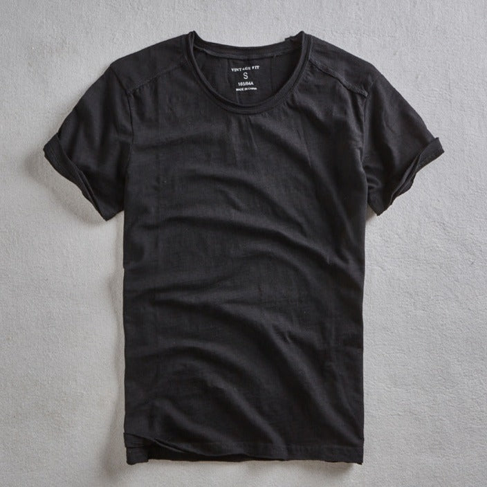 Camiseta de Algodón 100% para Hombre con Cuello Redondo y Manga Corta