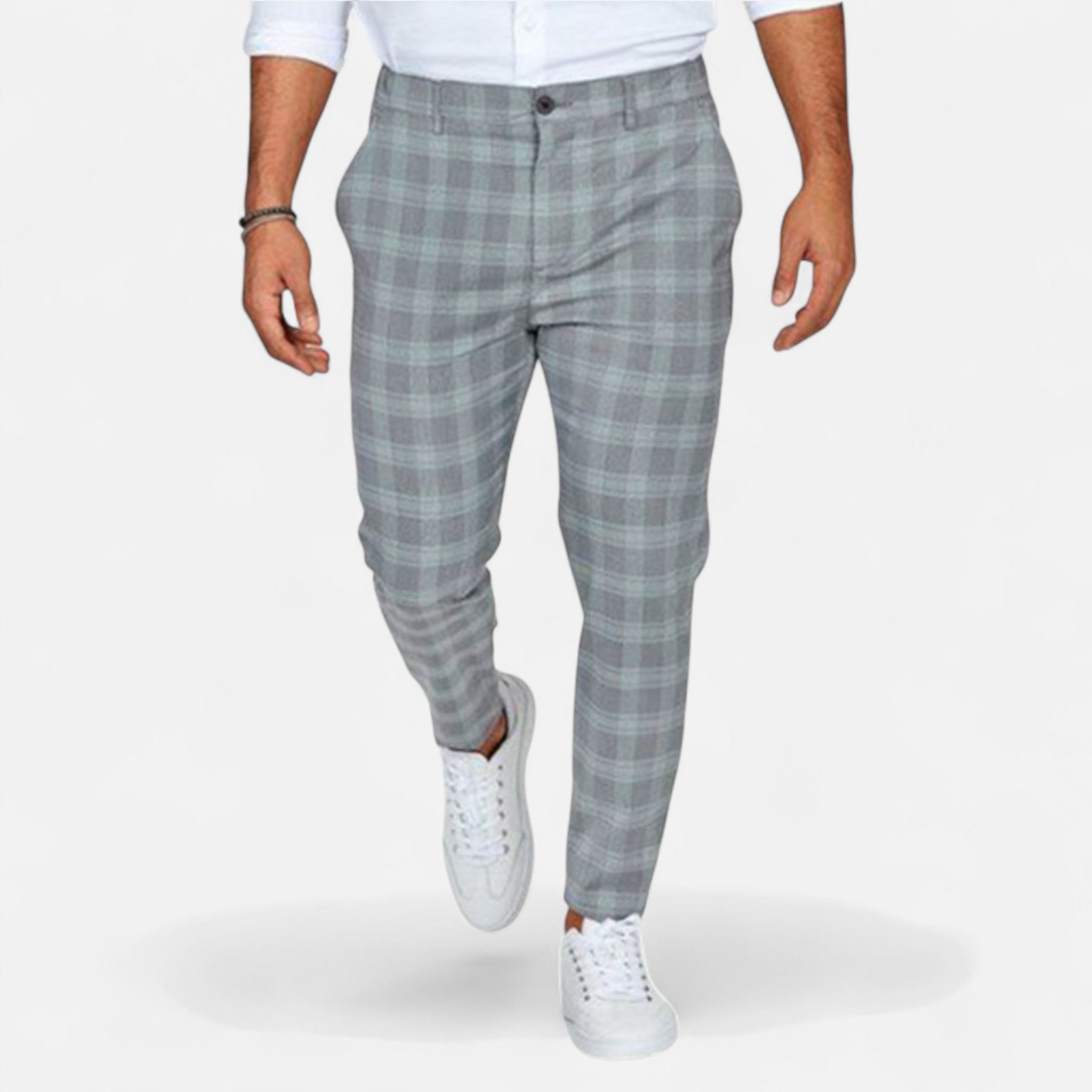 Chinos Hombre Slim Fit Cuadro Clásico con Stretch